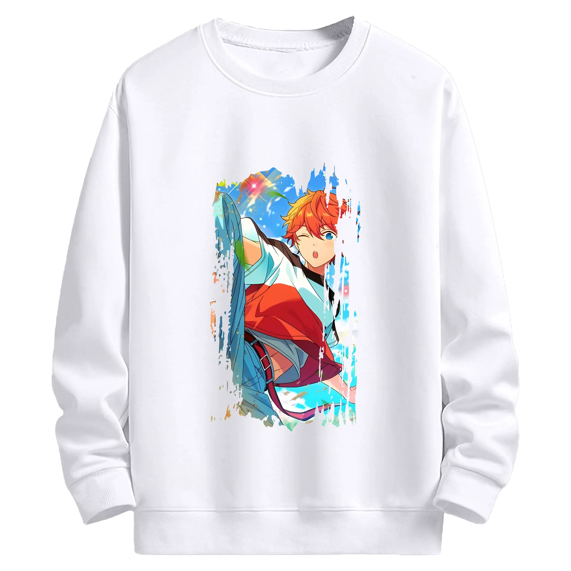 あんさん ぶる グッズ Trickstar 明星スバル - 高品質 クルーネック スウェット ・ コットン59％ ポリエステル41％ ・ ユニセックス 長袖 トレーナー ・ カジュアル デイリー スポーツ 散歩用