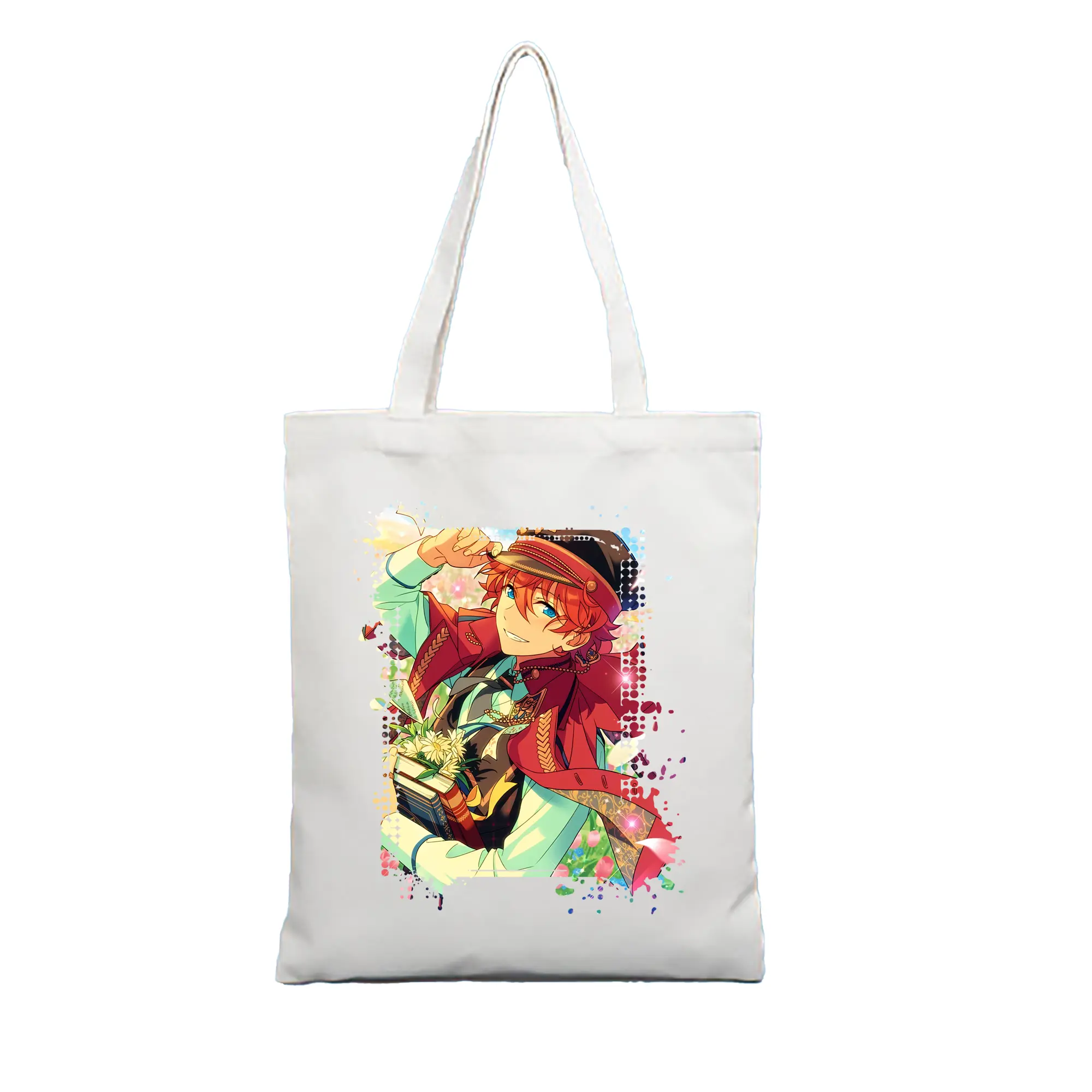 あんさん ぶる グッズ Trickstar 明星スバル - 縦型キャンバス手提げバッグ（トートバッグ） ・ キャンバス素材 ・ ショッピング用 ・ 軽量 丈夫 お手入れ簡単