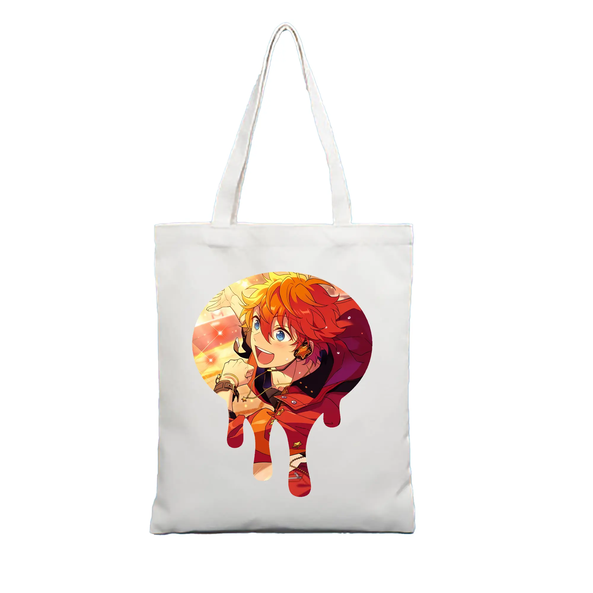 あんさん ぶる グッズ Trickstar 明星スバル - 縦型キャンバス手提げバッグ（トートバッグ） ・ キャンバス素材 ・ ショッピング用 ・ 軽量 丈夫 お手入れ簡単