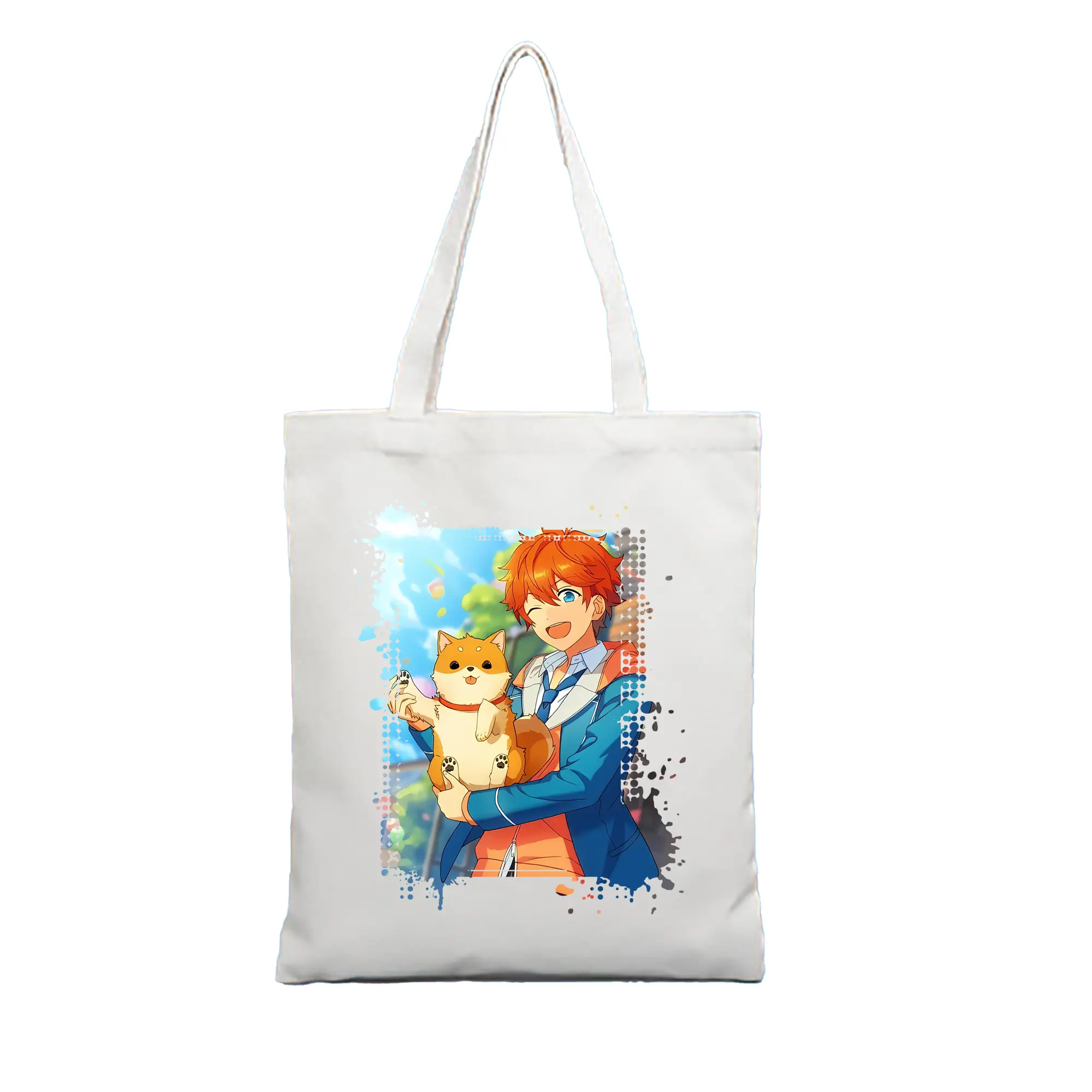 あんさん ぶる グッズ Trickstar 明星スバル - 縦型キャンバス手提げバッグ（トートバッグ） ・ キャンバス素材 ・ ショッピング用 ・ 軽量 丈夫 お手入れ簡単