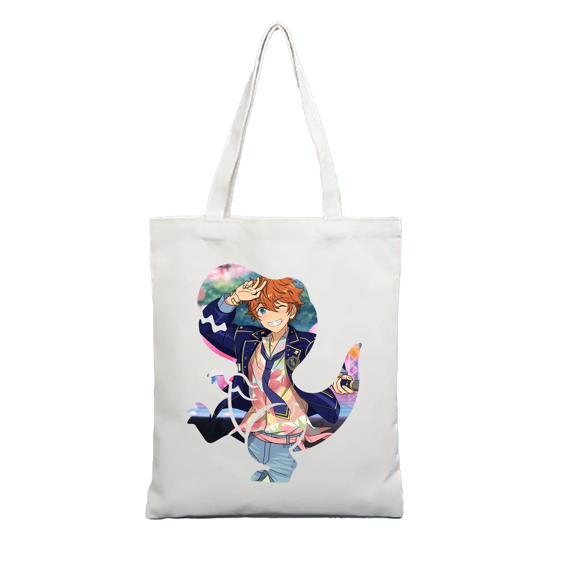 あんさん ぶる グッズ Trickstar 明星スバル - 縦型キャンバス手提げバッグ（トートバッグ） ・ キャンバス素材 ・ ショッピング用 ・ 軽量 丈夫 お手入れ簡単