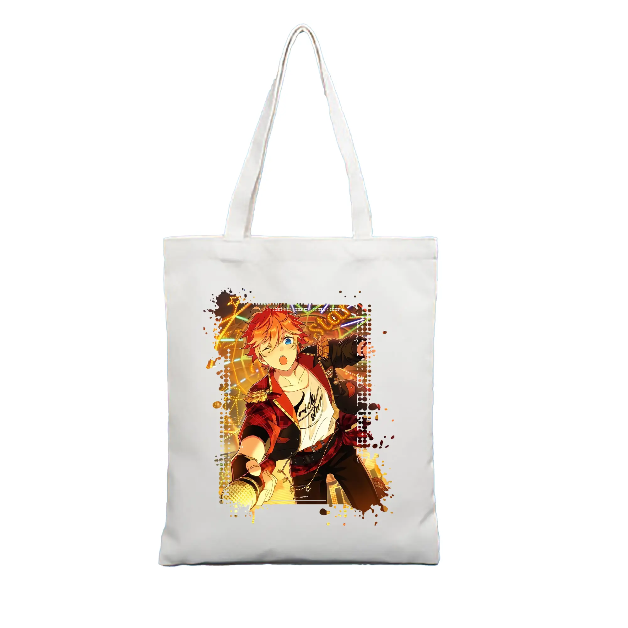 あんさん ぶる グッズ Trickstar 明星スバル - 縦型キャンバス手提げバッグ（トートバッグ） ・ キャンバス素材 ・ ショッピング用 ・ 軽量 丈夫 お手入れ簡単