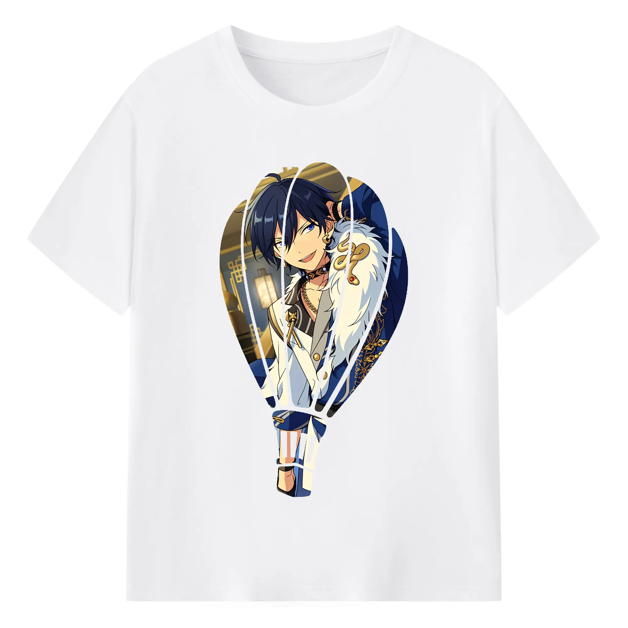 あんさん ぶる グッズ Trickstar 氷鷹北斗 - 綿100％ 半袖Tシャツ ・ フロントプリント ・ 快適 通気性 ・ 日常使い 散歩 スポーツ用