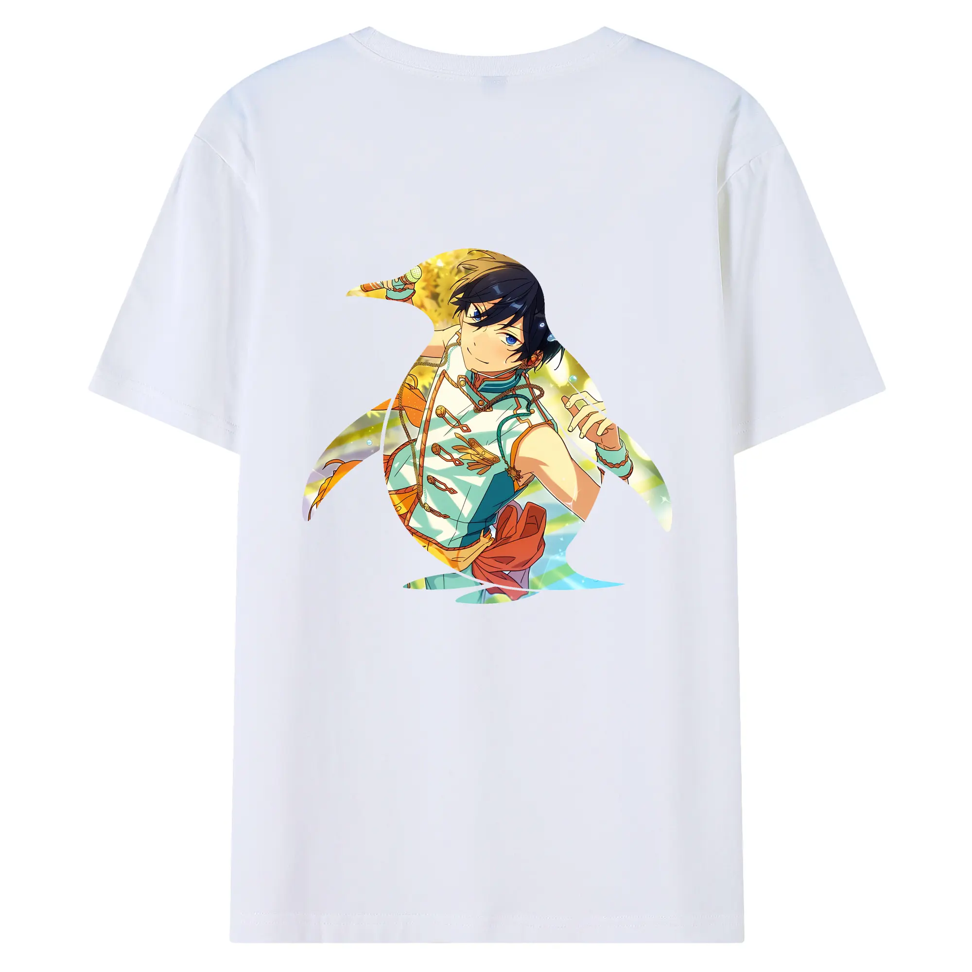 あんさん ぶる グッズ Trickstar 氷鷹北斗 - 綿100％ 半袖Tシャツ ・ バックプリント ・ 快適 通気性 ・ 日常使い 散歩 スポーツ用