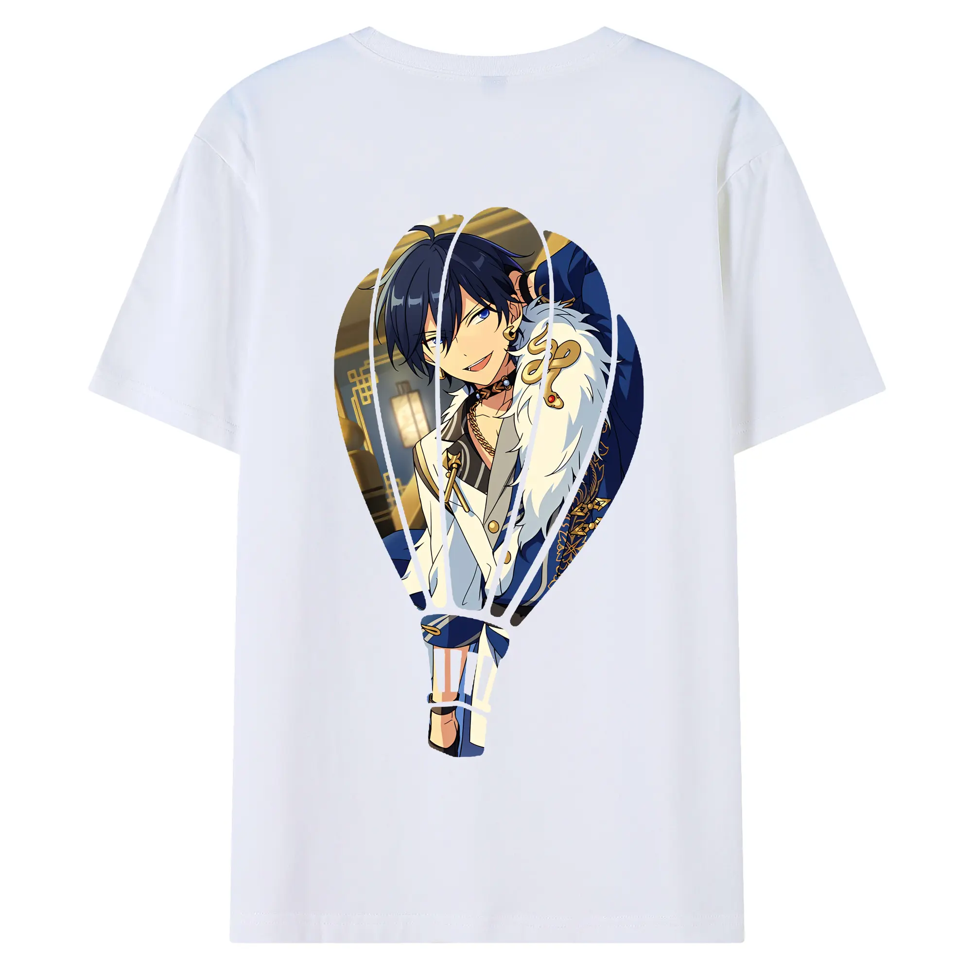 あんさん ぶる グッズ Trickstar 氷鷹北斗 - 綿100％ 半袖Tシャツ ・ バックプリント ・ 快適 通気性 ・ 日常使い 散歩 スポーツ用