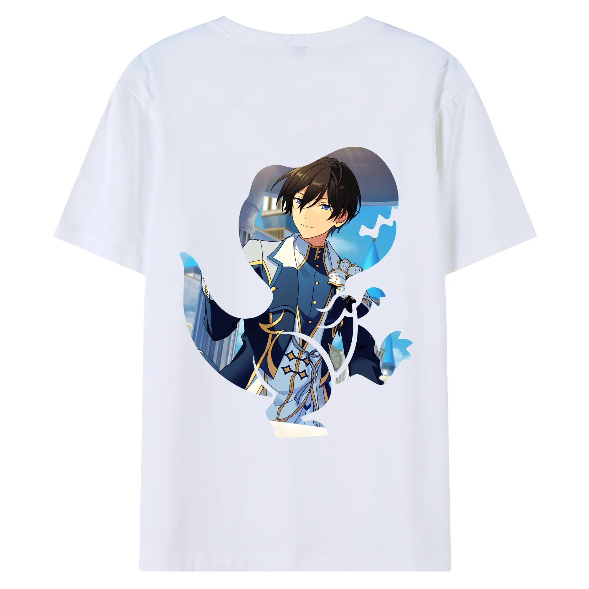 あんさん ぶる グッズ Trickstar 氷鷹北斗 - 綿100％ 半袖Tシャツ ・ バックプリント ・ 快適 通気性 ・ 日常使い 散歩 スポーツ用