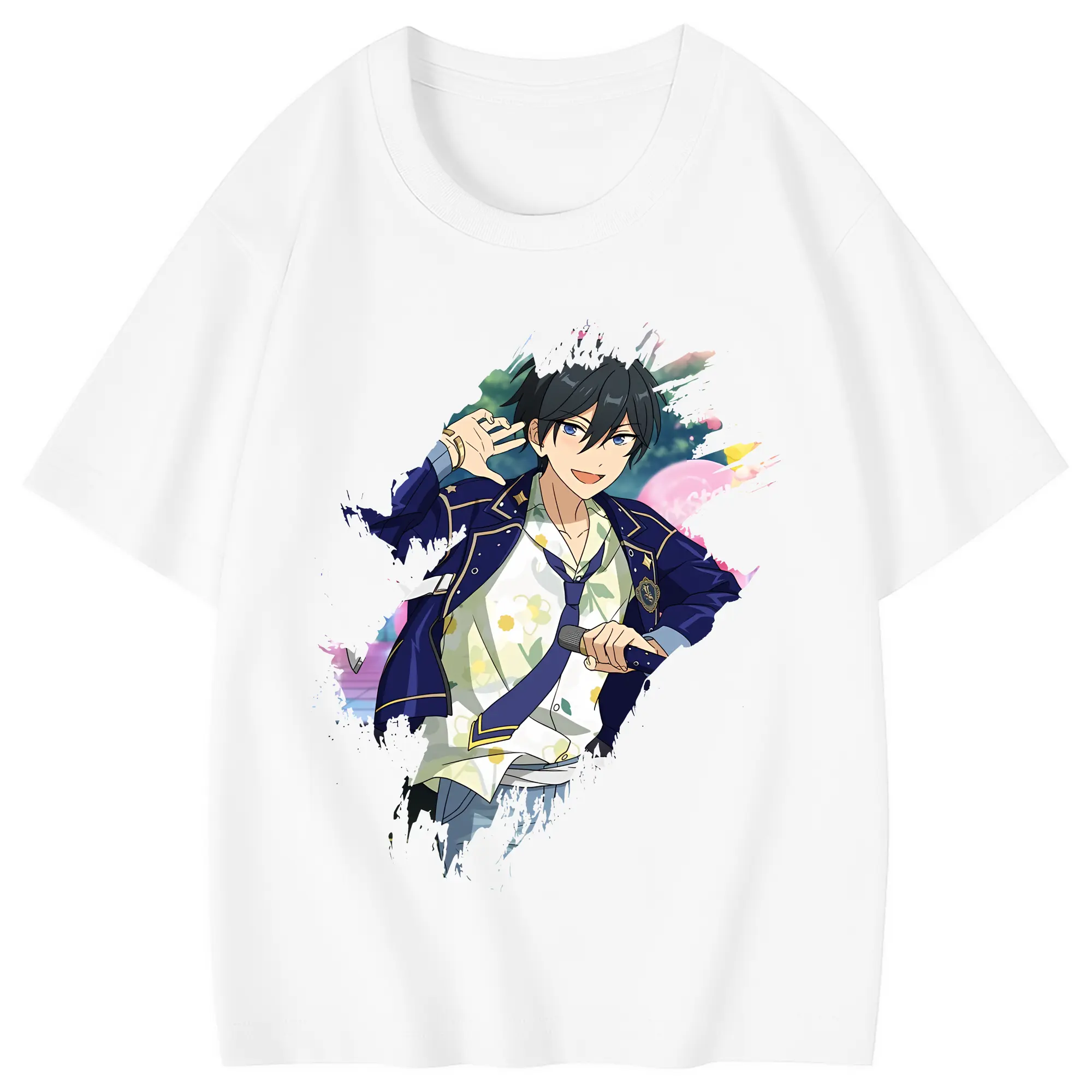 あんさん ぶる グッズ Trickstar 氷鷹北斗 - 綿100％ キッズTシャツ ・ フロントプリント ・ 快適 通気性 ・ スポーツ カジュアル 散歩用
