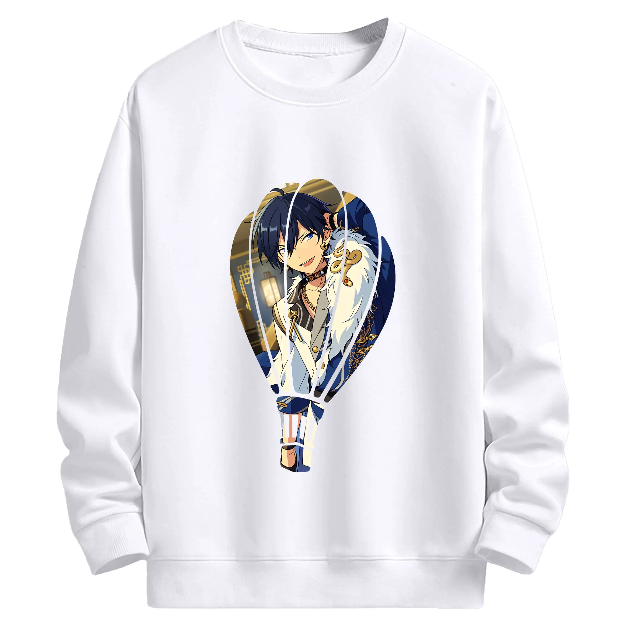 あんさん ぶる グッズ Trickstar 氷鷹北斗 - 高品質 クルーネック スウェット ・ コットン59％ ポリエステル41％ ・ ユニセックス 長袖 トレーナー ・ カジュアル デイリー スポーツ 散歩用