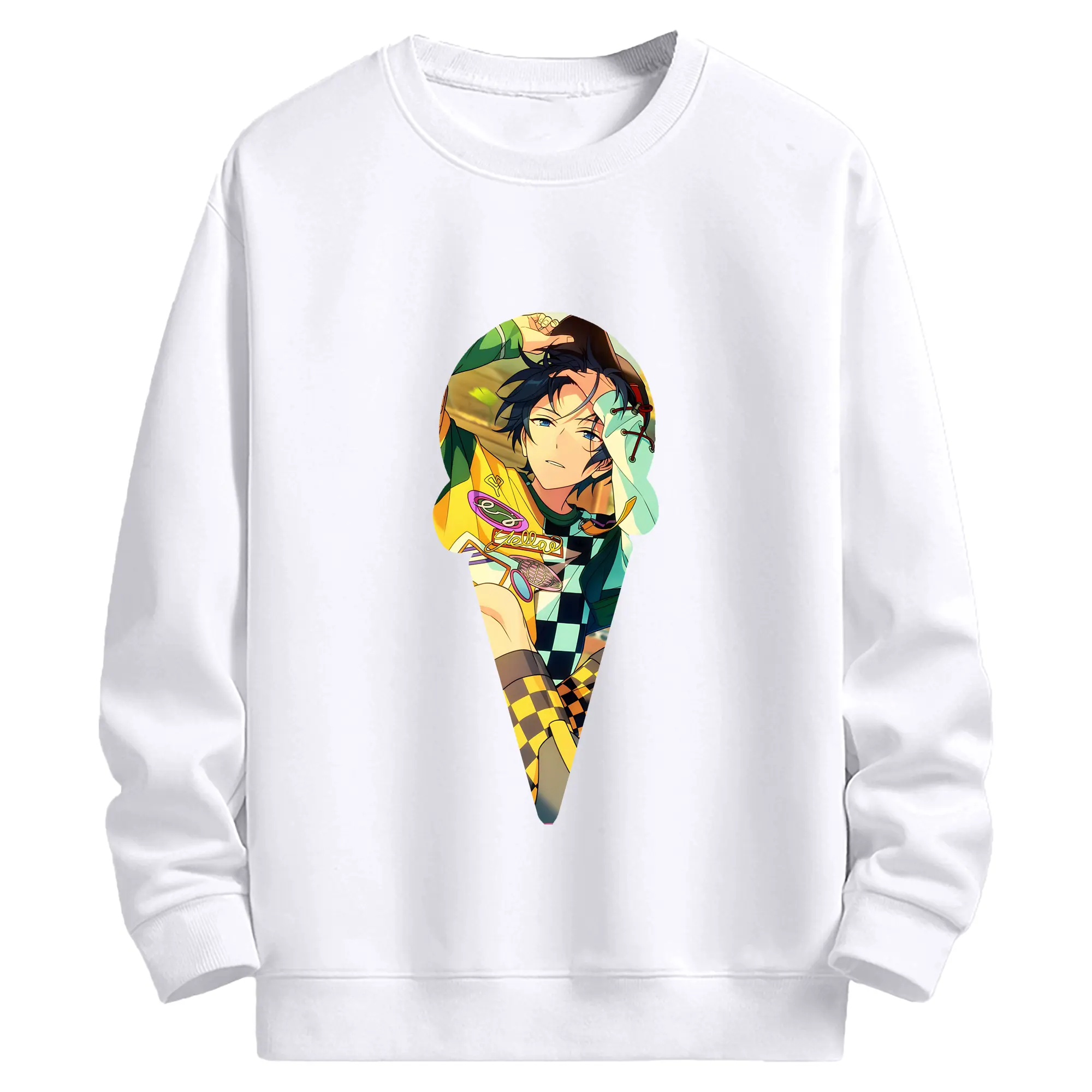 あんさん ぶる グッズ Trickstar 氷鷹北斗 - 高品質 クルーネック スウェット ・ コットン59％ ポリエステル41％ ・ ユニセックス 長袖 トレーナー ・ カジュアル デイリー スポーツ 散歩用