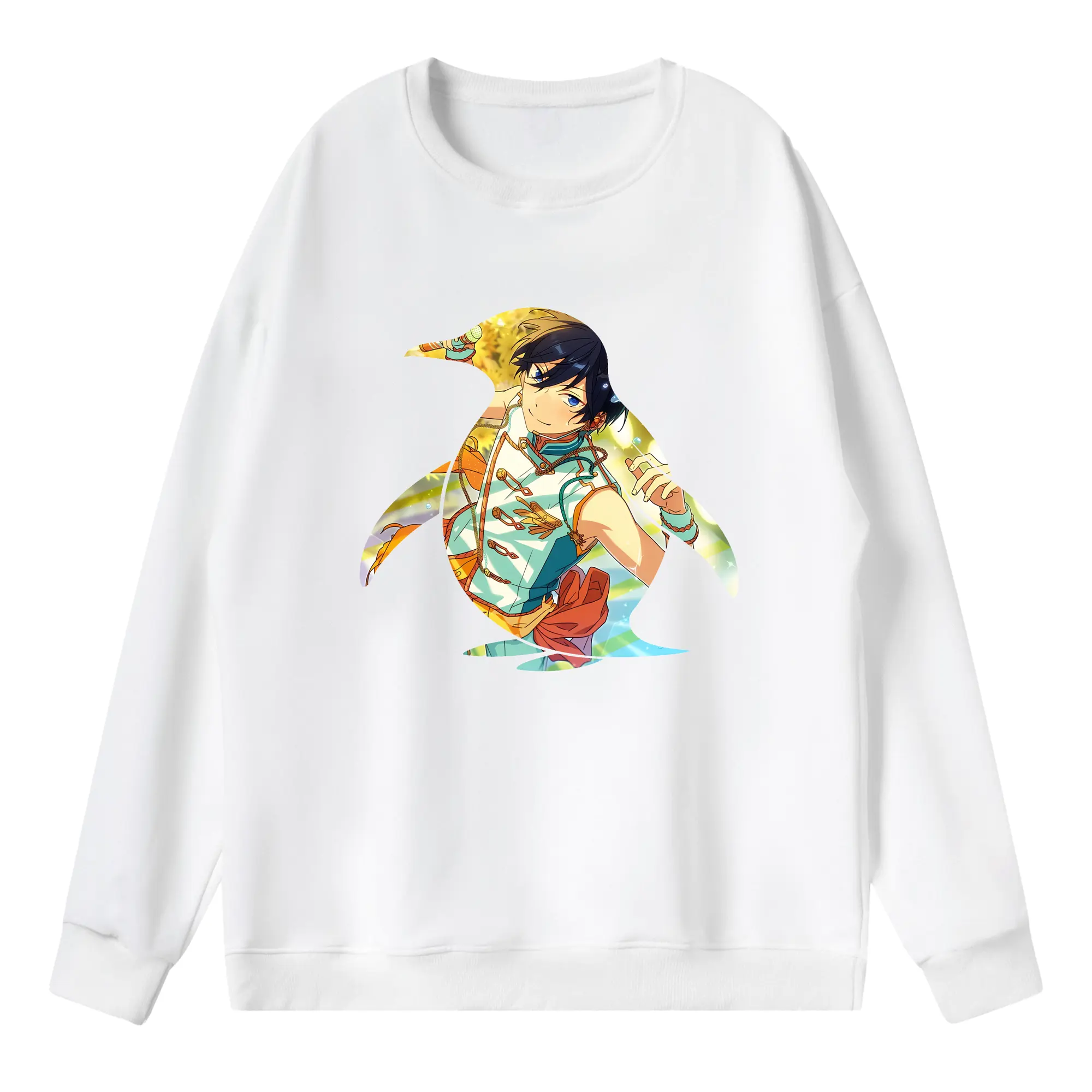 あんさん ぶる グッズ Trickstar 氷鷹北斗 - 薄手 クルーネック スウェット 裏毛260g · ポリエステル 春秋向け カジュアル 男女兼用 · トレーナー デイリー スポーツ 散歩に最適