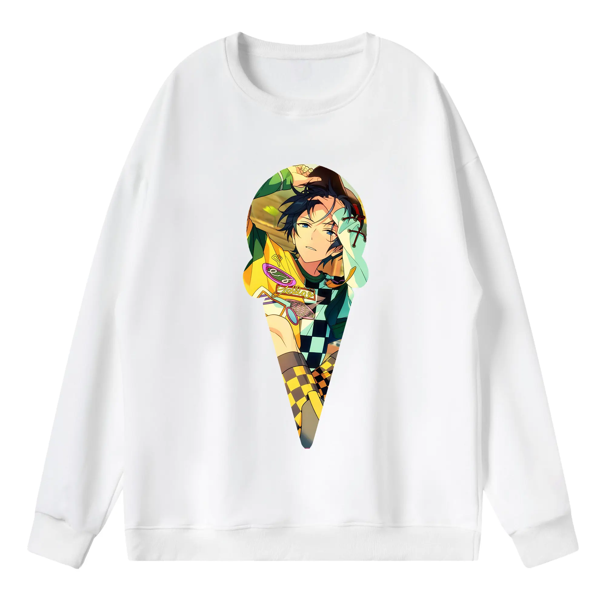 あんさん ぶる グッズ Trickstar 氷鷹北斗 - 薄手 クルーネック スウェット 裏毛260g · ポリエステル 春秋向け カジュアル 男女兼用 · トレーナー デイリー スポーツ 散歩に最適