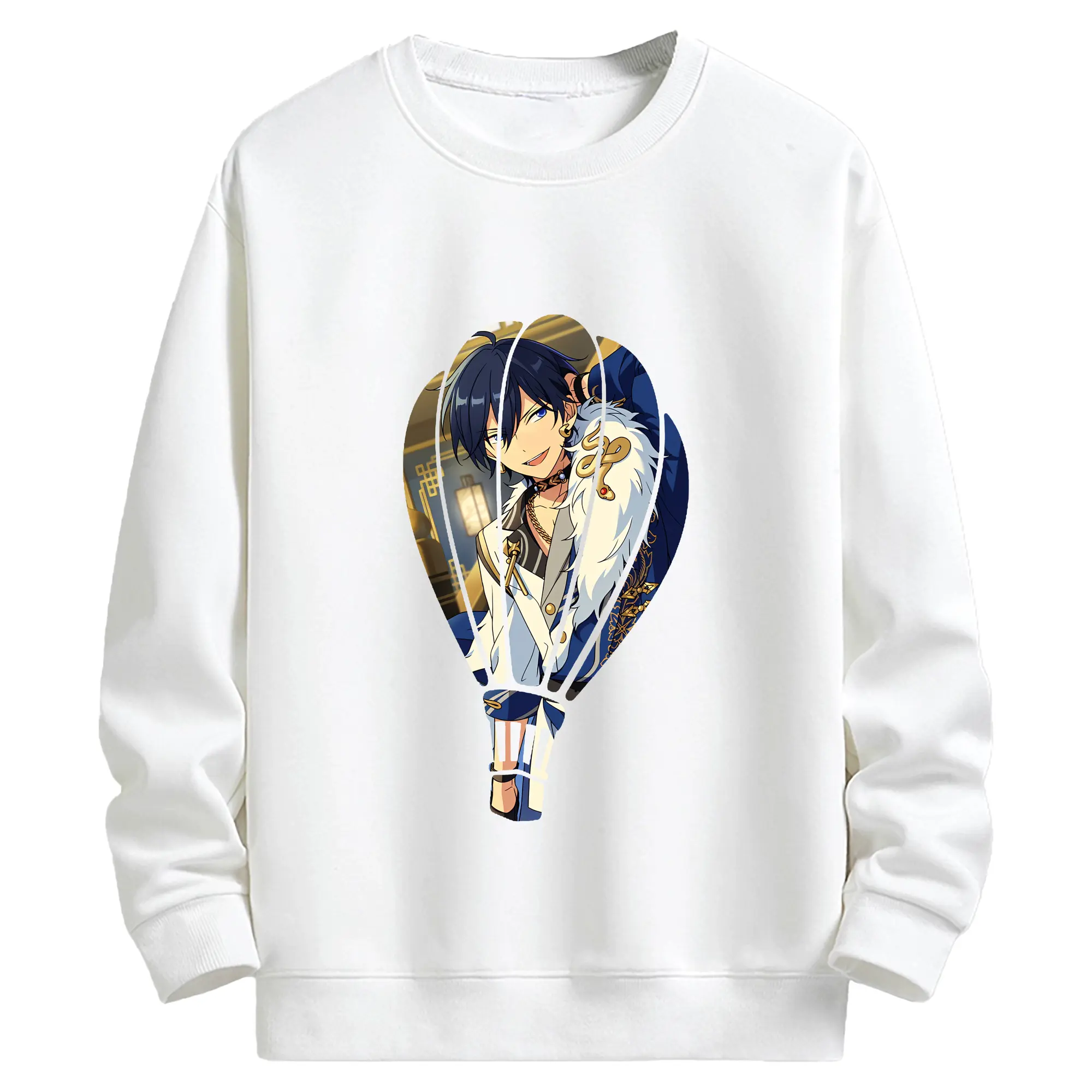 あんさん ぶる グッズ Trickstar 氷鷹北斗 - キッズ クルーネックスウェットシャツ ・ フロントプリント ・ 綿80％ ポリエステル20％ ・ 快適 通学 スポーツ 日常使い お散歩用