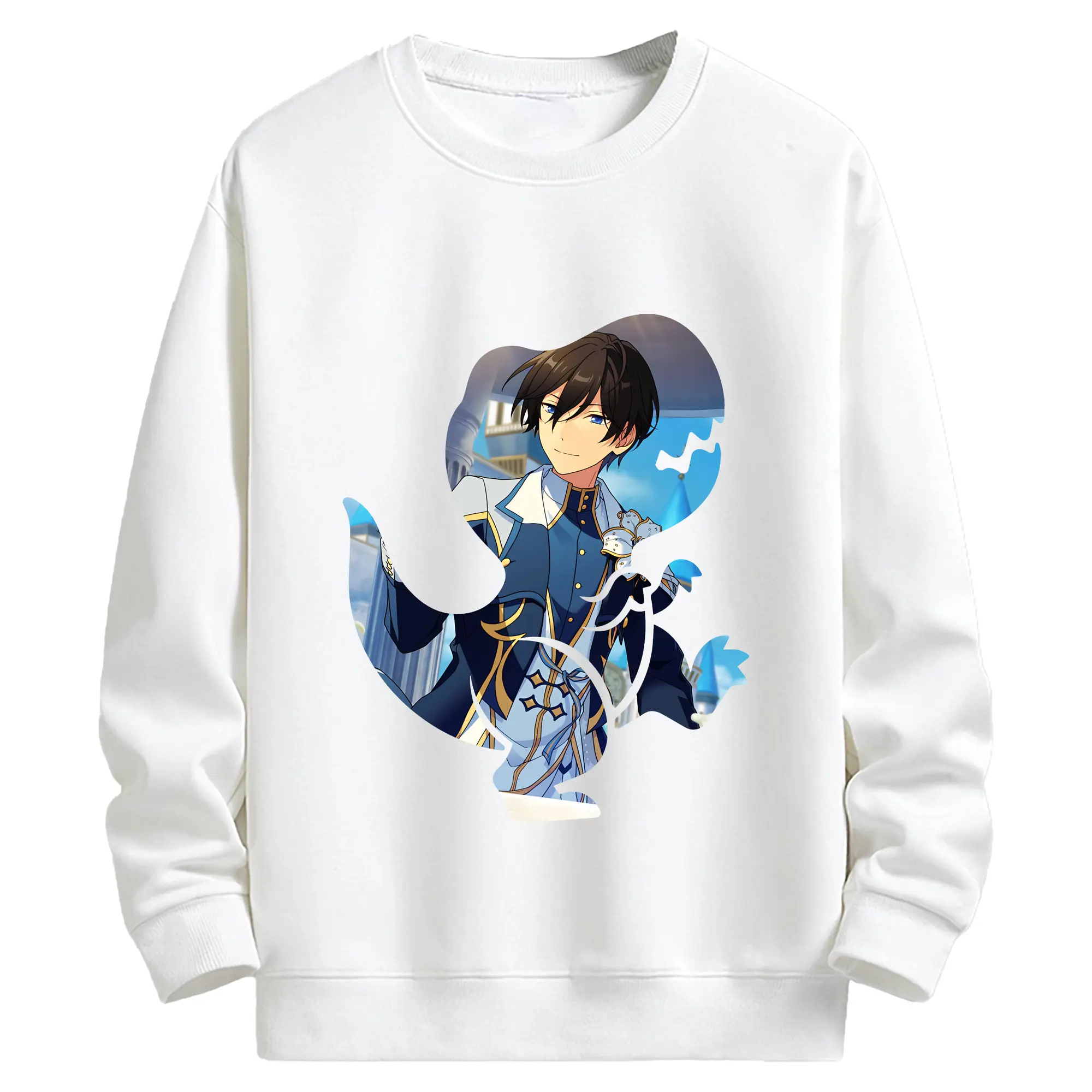 あんさん ぶる グッズ Trickstar 氷鷹北斗 - キッズ クルーネックスウェットシャツ ・ フロントプリント ・ 綿80％ ポリエステル20％ ・ 快適 通学 スポーツ 日常使い お散歩用