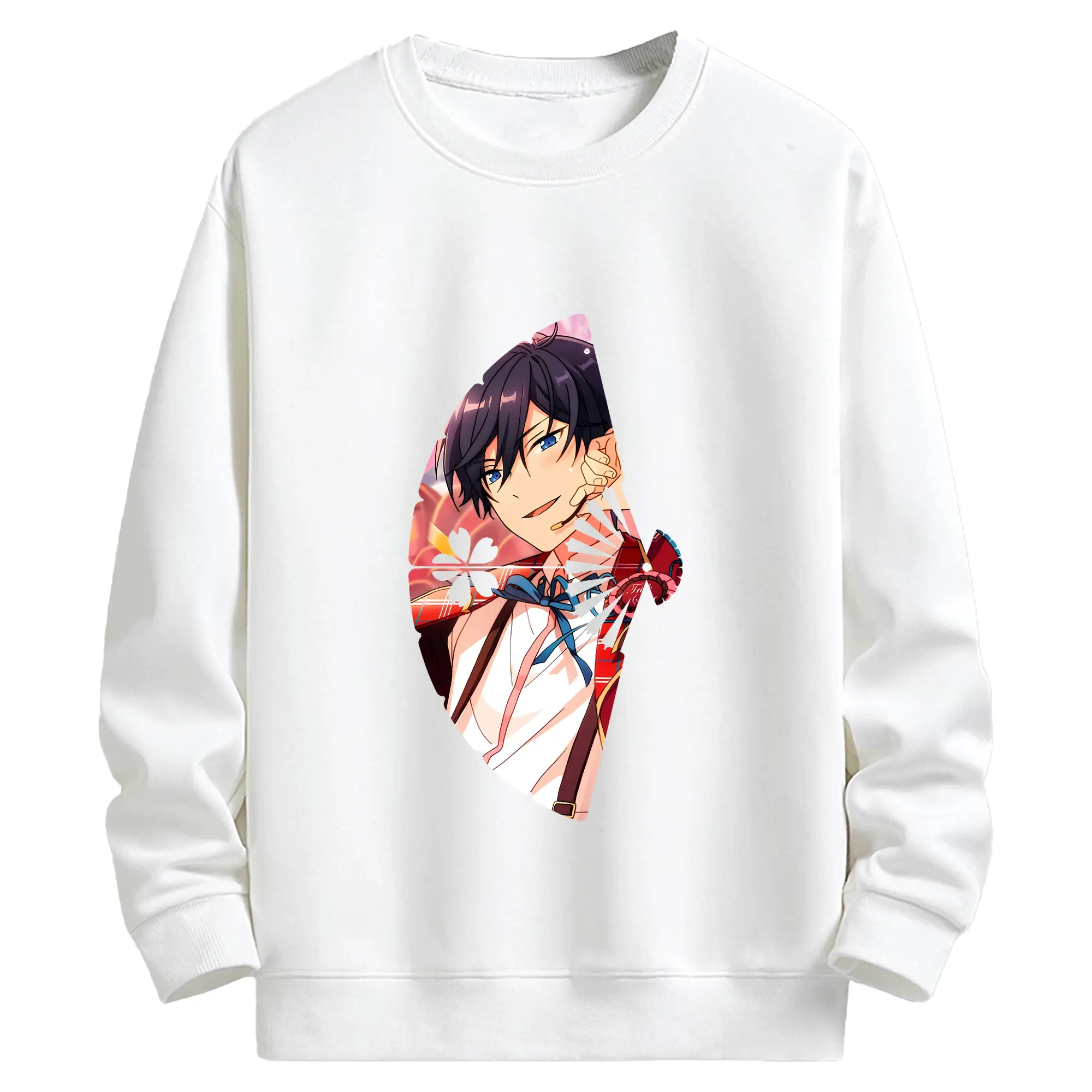 あんさん ぶる グッズ Trickstar 氷鷹北斗 - キッズ クルーネックスウェットシャツ ・ フロントプリント ・ 綿80％ ポリエステル20％ ・ 快適 通学 スポーツ 日常使い お散歩用