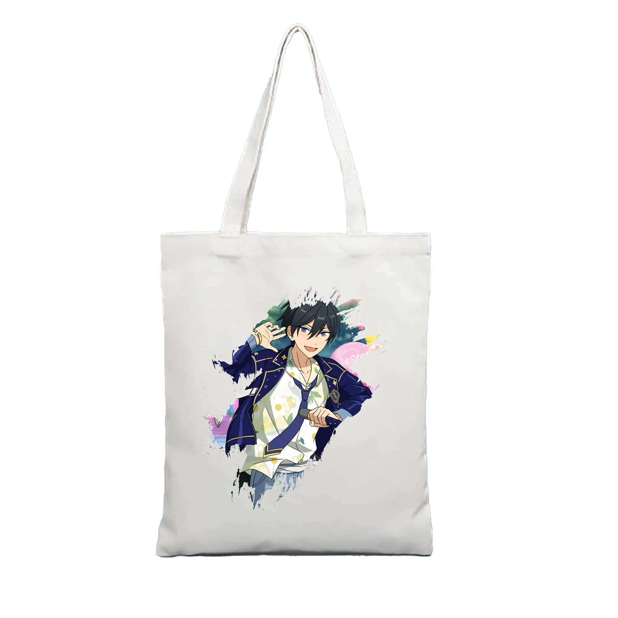 あんさん ぶる グッズ Trickstar 氷鷹北斗 - 縦型キャンバス手提げバッグ（トートバッグ） ・ キャンバス素材 ・ ショッピング用 ・ 軽量 丈夫 お手入れ簡単