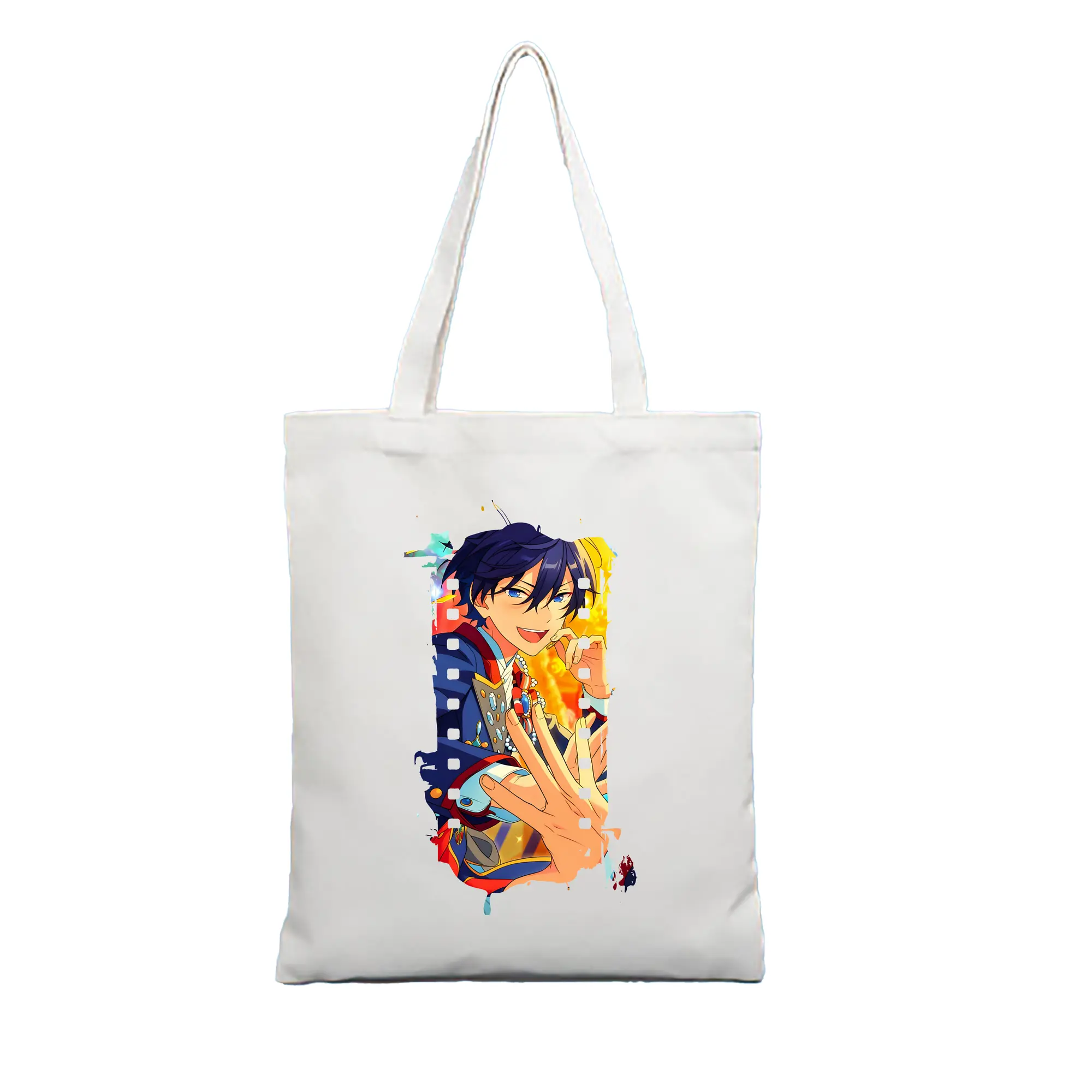 あんさん ぶる グッズ Trickstar 氷鷹北斗 - 縦型キャンバス手提げバッグ（トートバッグ） ・ キャンバス素材 ・ ショッピング用 ・ 軽量 丈夫 お手入れ簡単