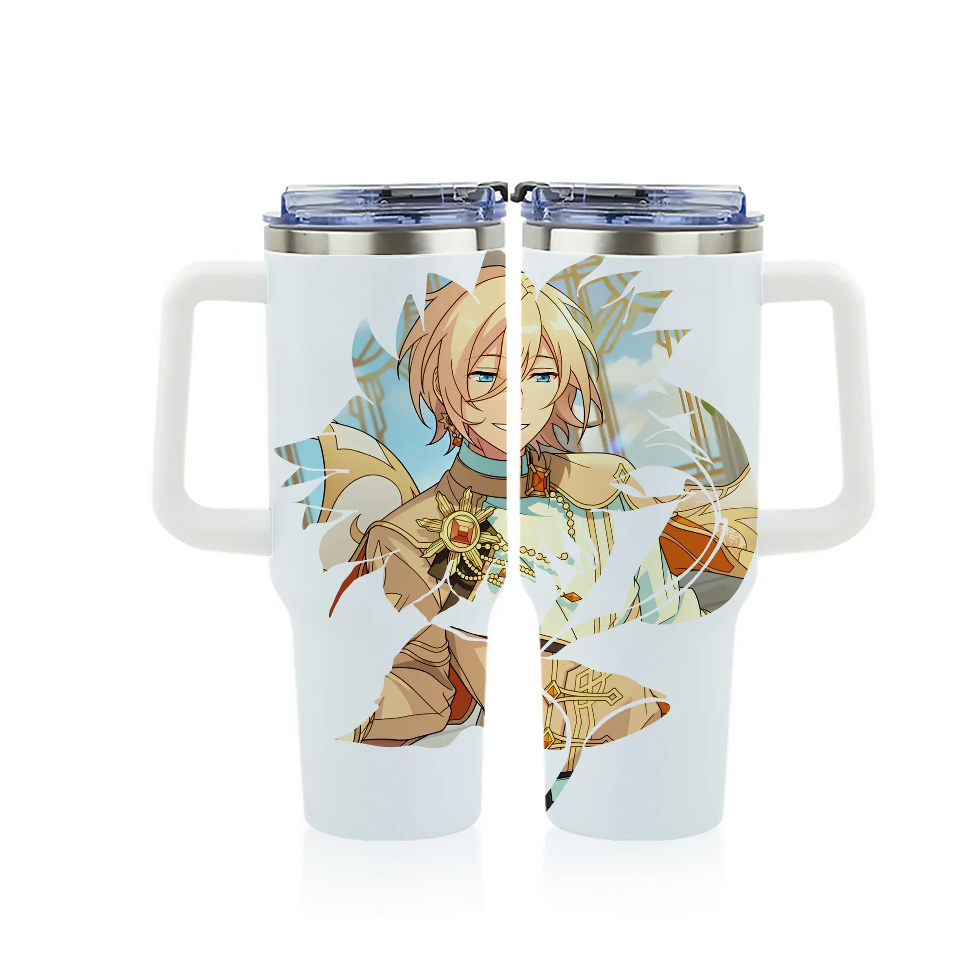 あんさん ぶる グッズ fine 天祥院英智 - 1200mL フルプリント車用タンブラー ・ 304ステンレス 内側 ・ 201ステンレス 外側 ・ 保温 保冷 ・ 通勤 ドライブ アウトドア用