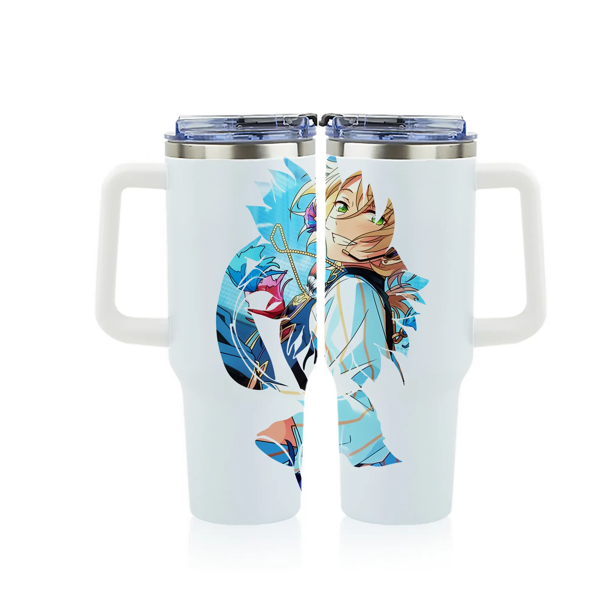 あんさん ぶる グッズ fine 天祥院英智 - 1200mL フルプリント車用タンブラー ・ 304ステンレス 内側 ・ 201ステンレス 外側 ・ 保温 保冷 ・ 通勤 ドライブ アウトドア用