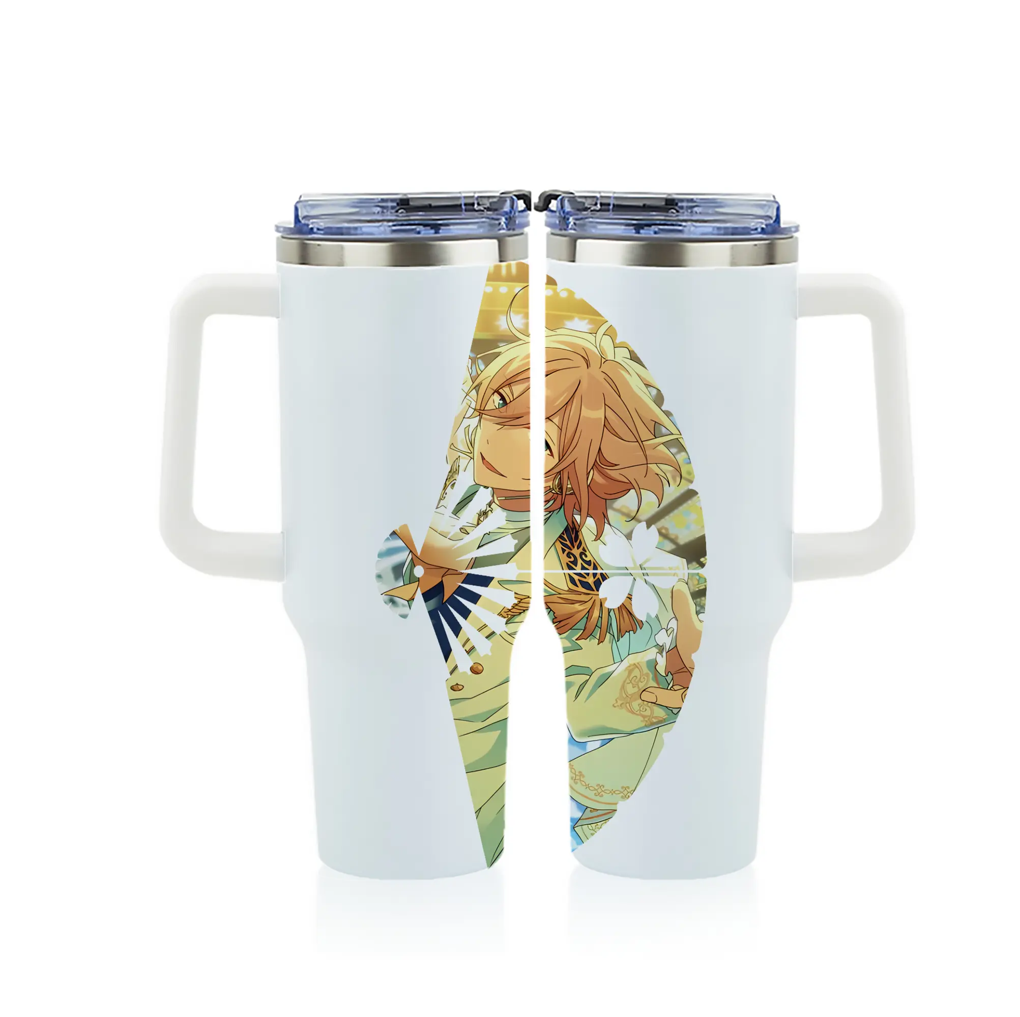 あんさん ぶる グッズ fine 天祥院英智 - 1200mL フルプリント車用タンブラー ・ 304ステンレス 内側 ・ 201ステンレス 外側 ・ 保温 保冷 ・ 通勤 ドライブ アウトドア用