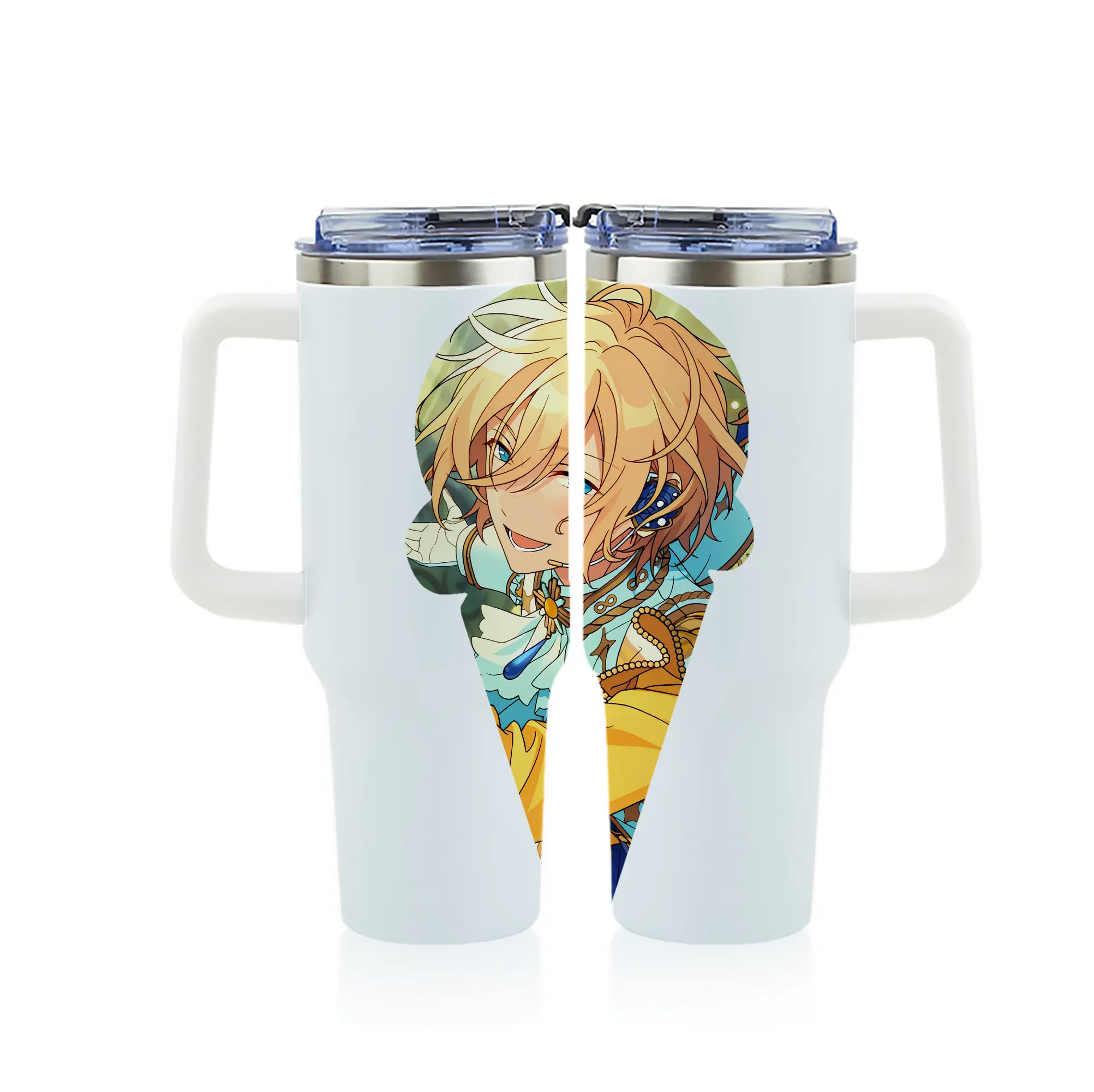 あんさん ぶる グッズ fine 天祥院英智 - 1200mL フルプリント車用タンブラー ・ 304ステンレス 内側 ・ 201ステンレス 外側 ・ 保温 保冷 ・ 通勤 ドライブ アウトドア用