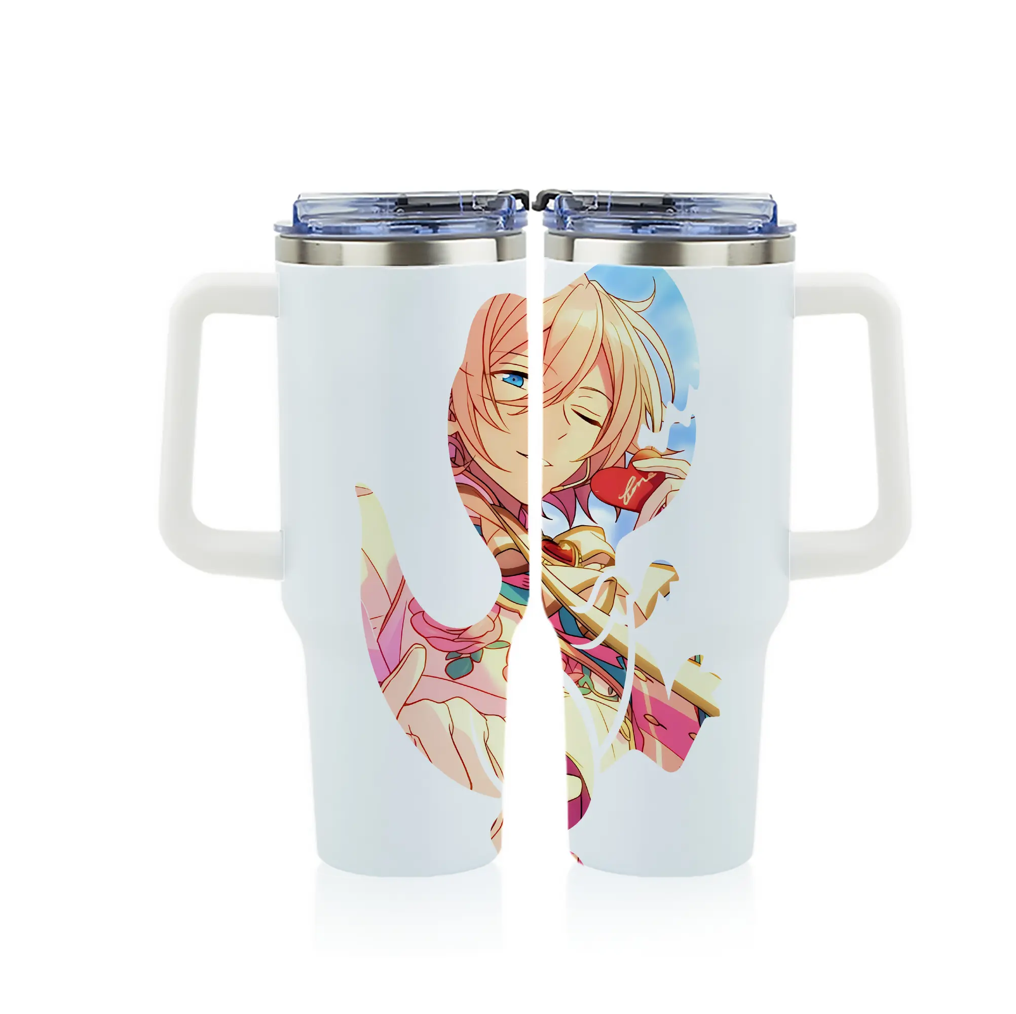 あんさん ぶる グッズ fine 天祥院英智 - 1200mL フルプリント車用タンブラー ・ 304ステンレス 内側 ・ 201ステンレス 外側 ・ 保温 保冷 ・ 通勤 ドライブ アウトドア用