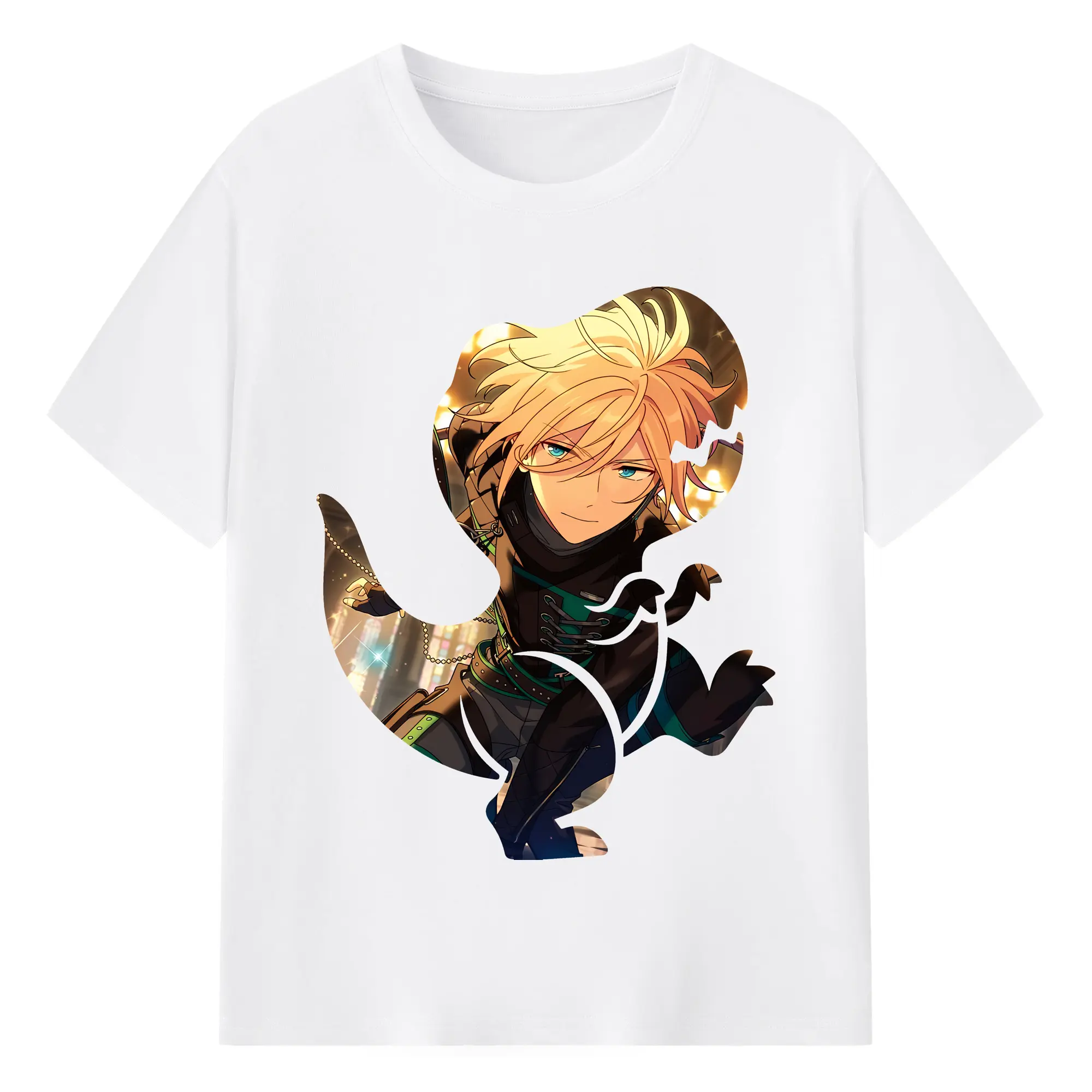 あんさん ぶる グッズ fine 天祥院英智 - 綿100％ 半袖Tシャツ ・ フロントプリント ・ 快適 通気性 ・ 日常使い 散歩 スポーツ用