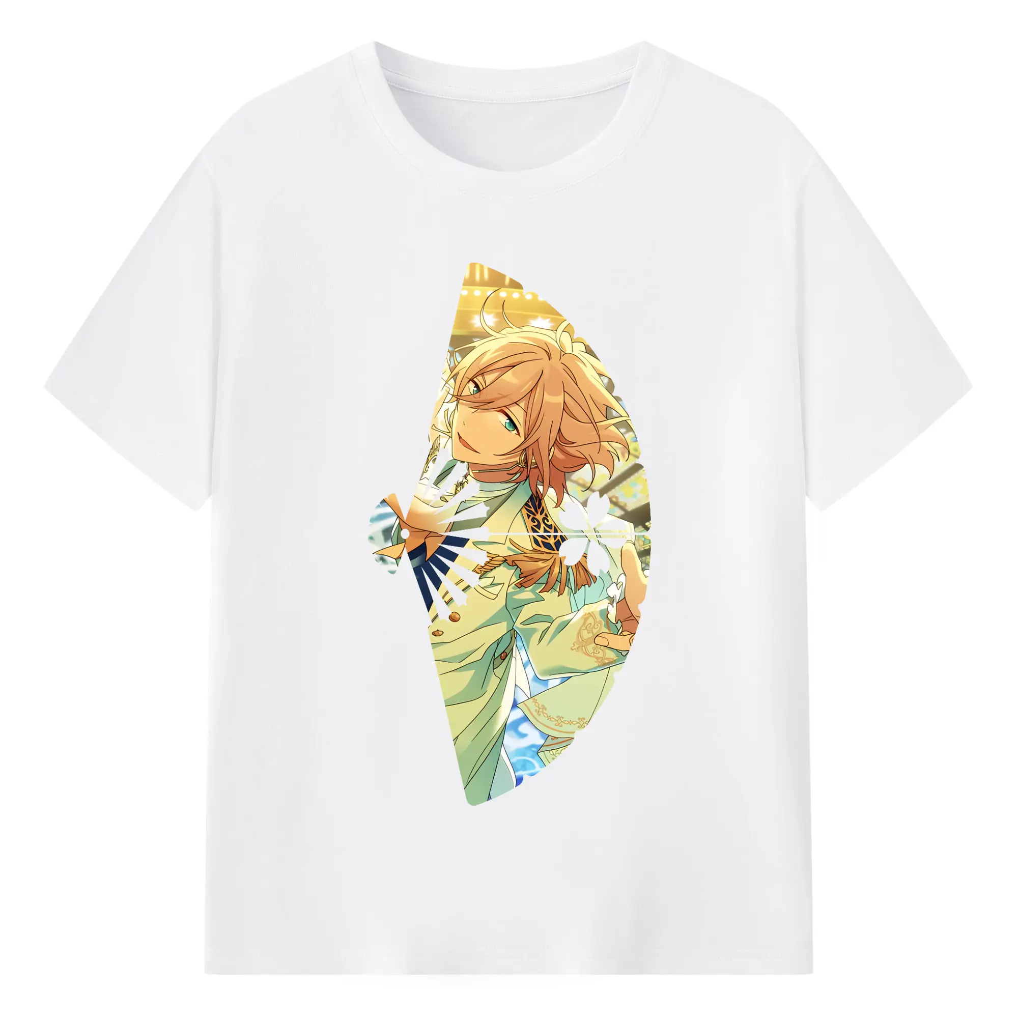 あんさん ぶる グッズ fine 天祥院英智 - 綿100％ 半袖Tシャツ ・ フロントプリント ・ 快適 通気性 ・ 日常使い 散歩 スポーツ用