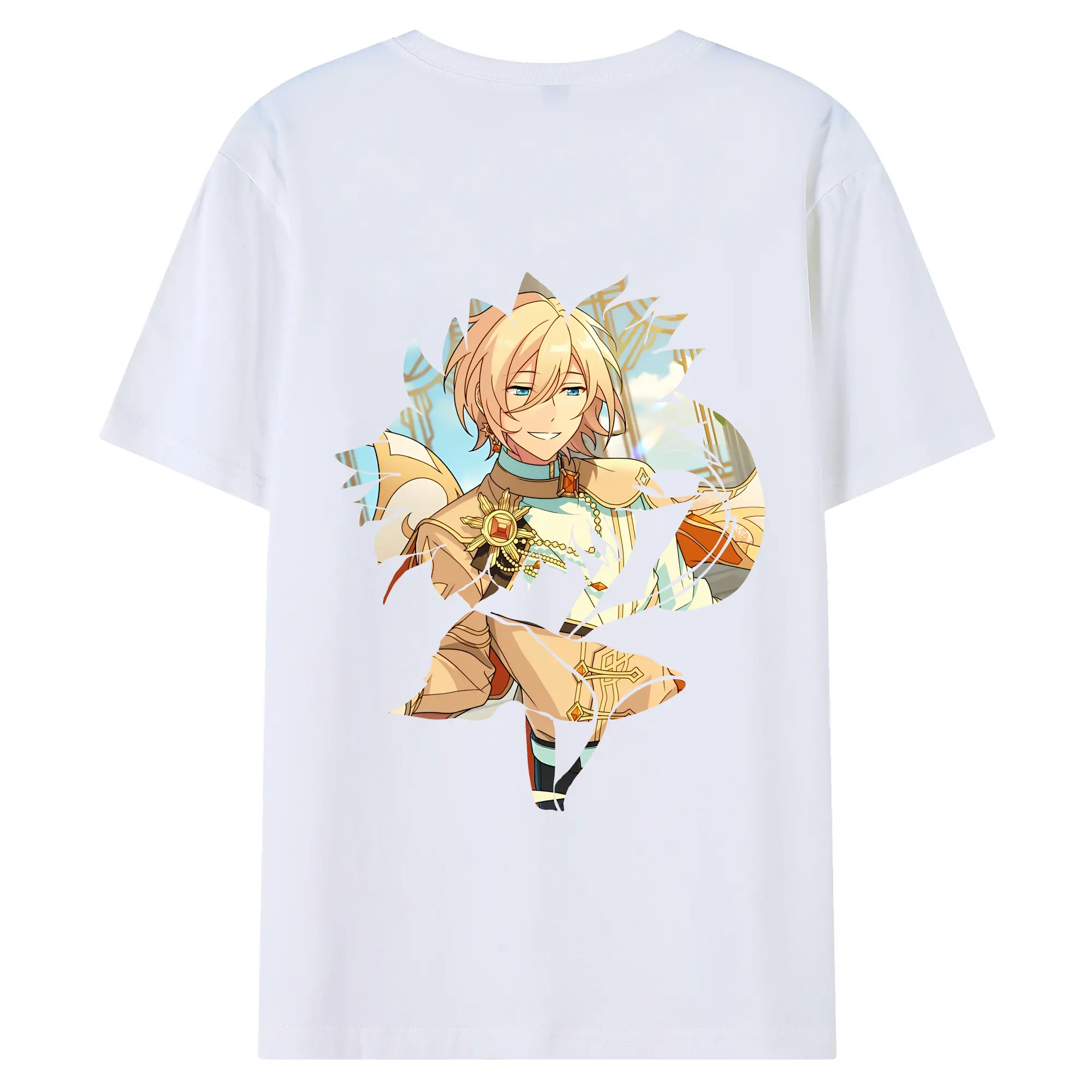 あんさん ぶる グッズ fine 天祥院英智 - 綿100％ 半袖Tシャツ ・ バックプリント ・ 快適 通気性 ・ 日常使い 散歩 スポーツ用