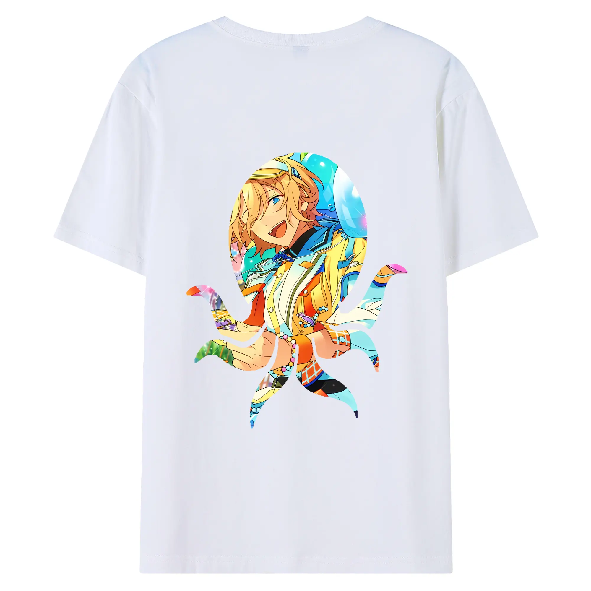 あんさん ぶる グッズ fine 天祥院英智 - 綿100％ 半袖Tシャツ ・ バックプリント ・ 快適 通気性 ・ 日常使い 散歩 スポーツ用