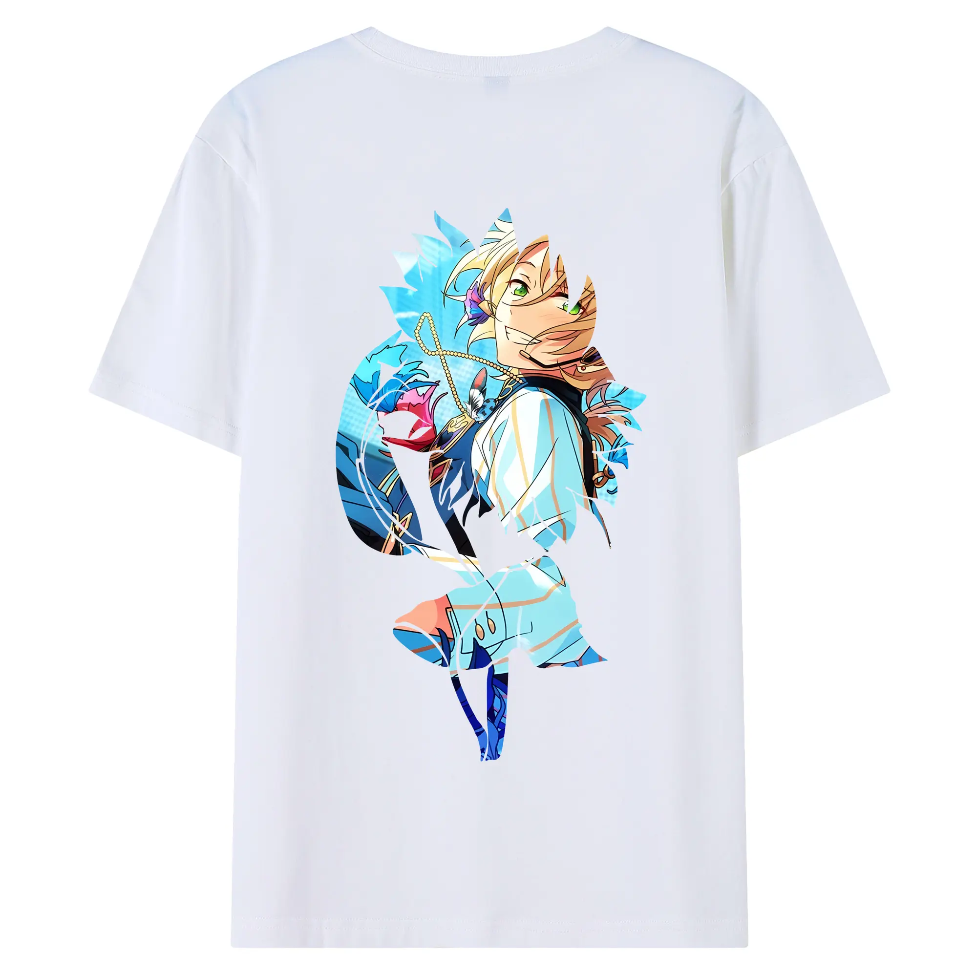 あんさん ぶる グッズ fine 天祥院英智 - 綿100％ 半袖Tシャツ ・ バックプリント ・ 快適 通気性 ・ 日常使い 散歩 スポーツ用