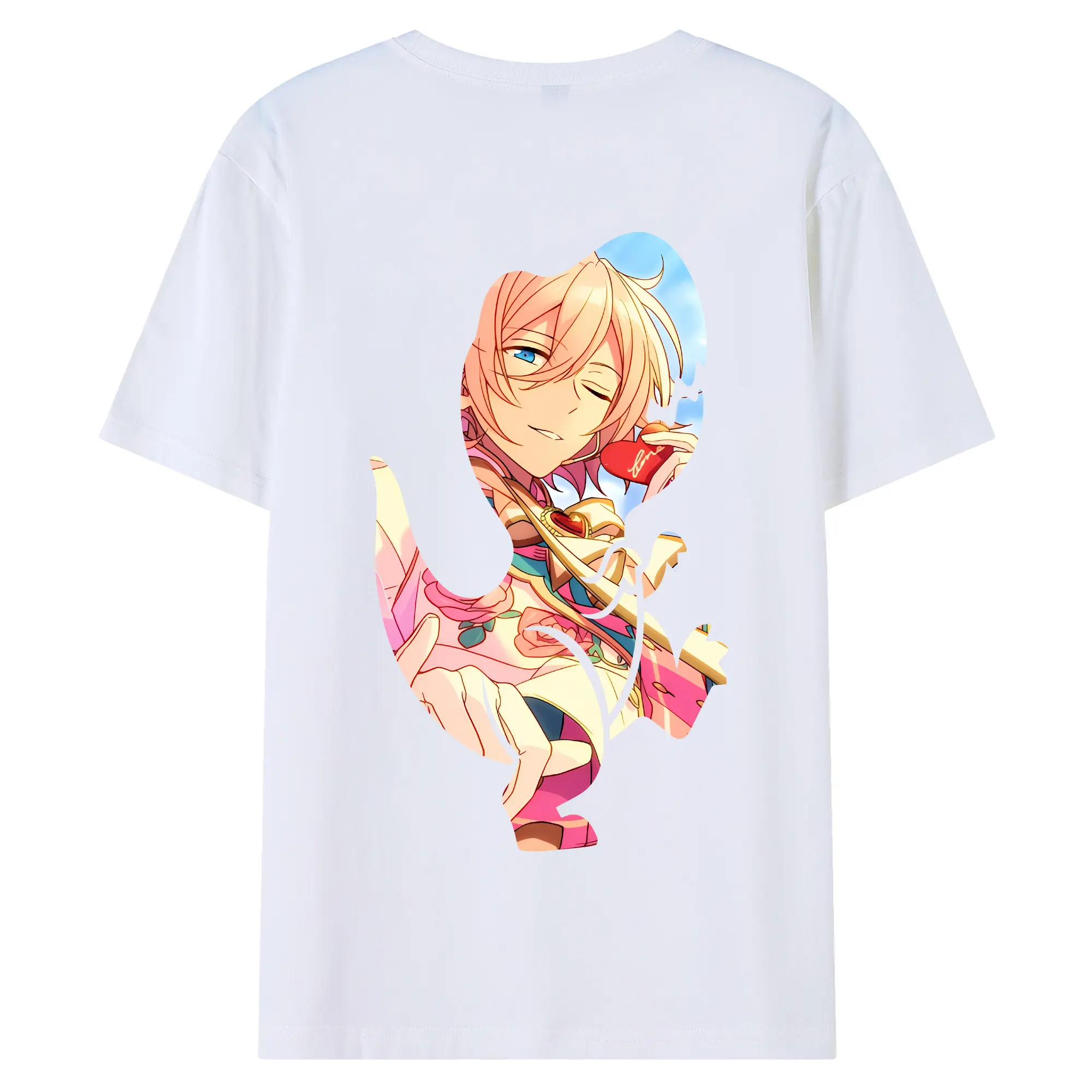 あんさん ぶる グッズ fine 天祥院英智 - 綿100％ 半袖Tシャツ ・ バックプリント ・ 快適 通気性 ・ 日常使い 散歩 スポーツ用