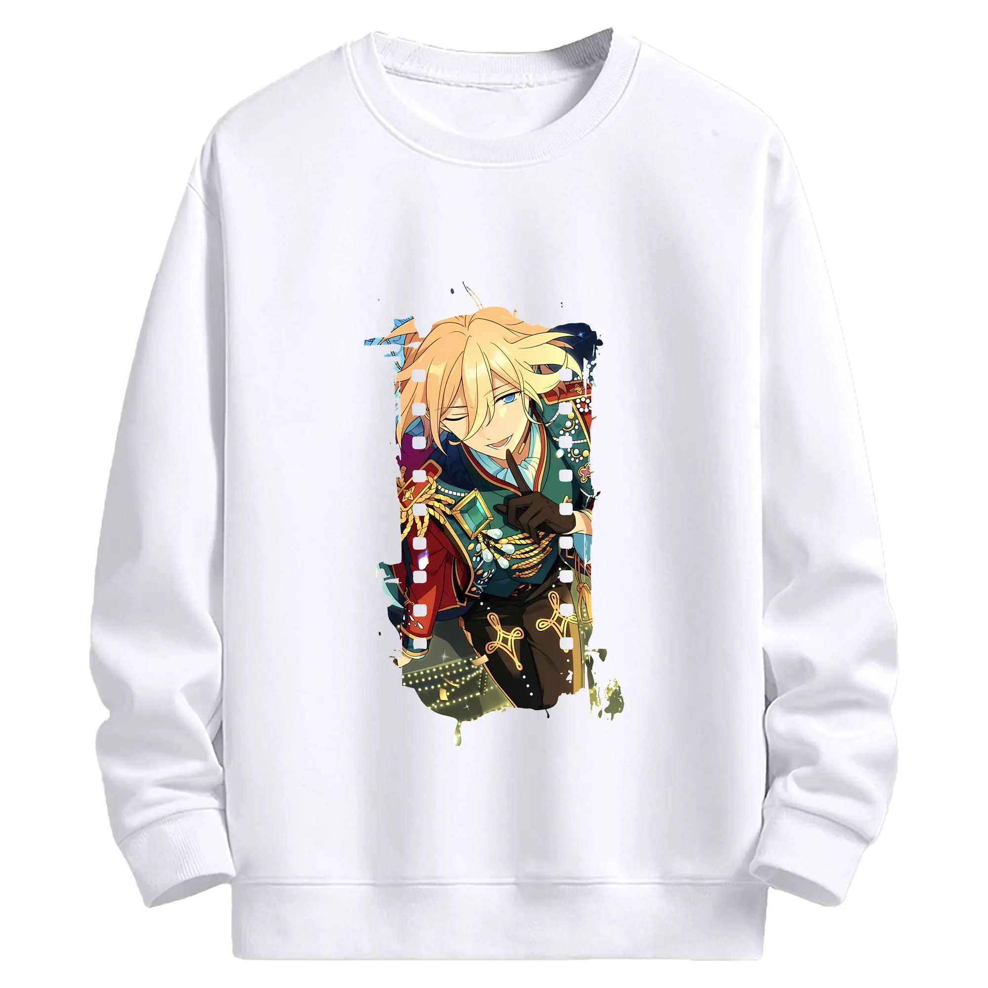 あんさん ぶる グッズ fine 天祥院英智 - 高品質 クルーネック スウェット ・ コットン59％ ポリエステル41％ ・ ユニセックス 長袖 トレーナー ・ カジュアル デイリー スポーツ 散歩用