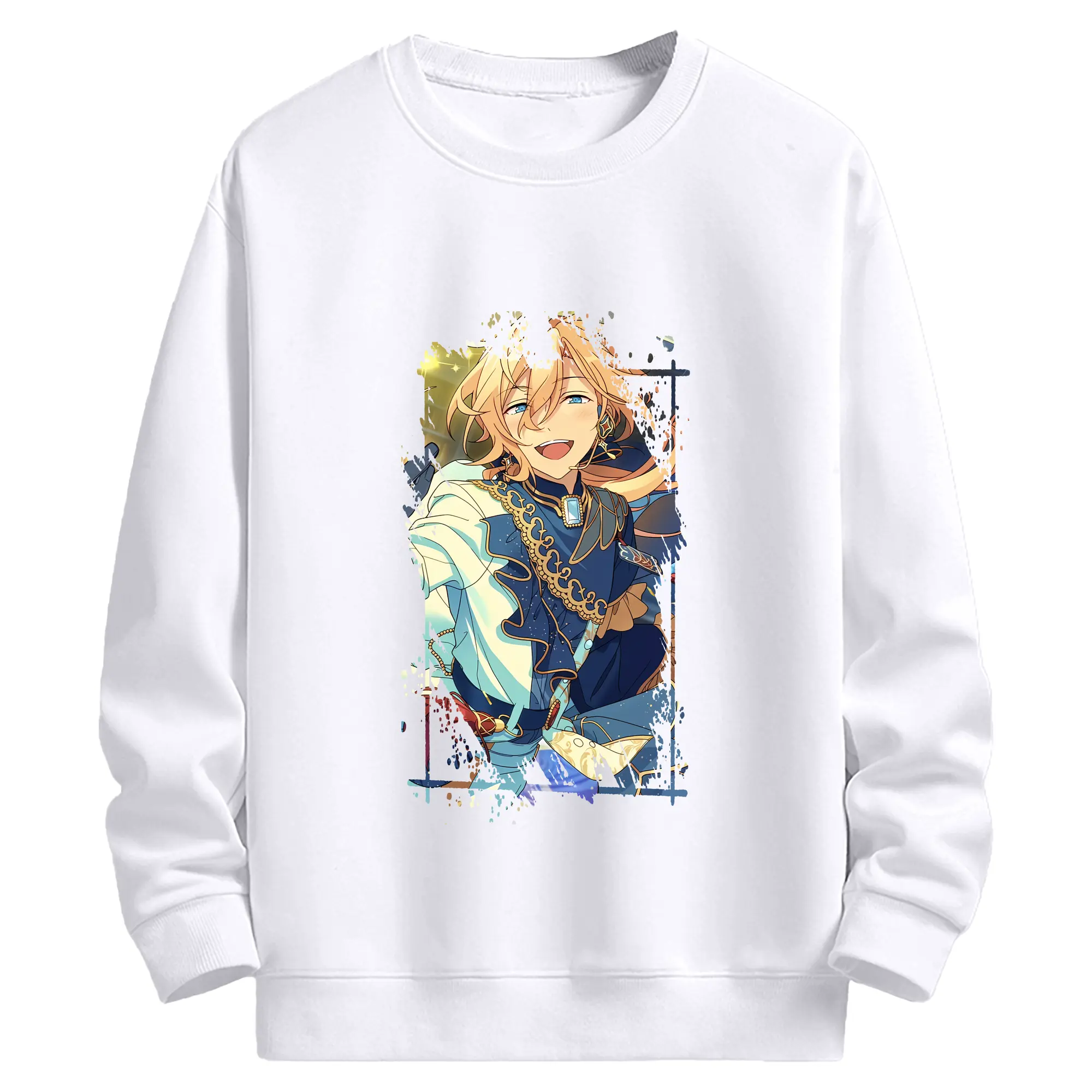 あんさん ぶる グッズ fine 天祥院英智 - 高品質 クルーネック スウェット ・ コットン59％ ポリエステル41％ ・ ユニセックス 長袖 トレーナー ・ カジュアル デイリー スポーツ 散歩用