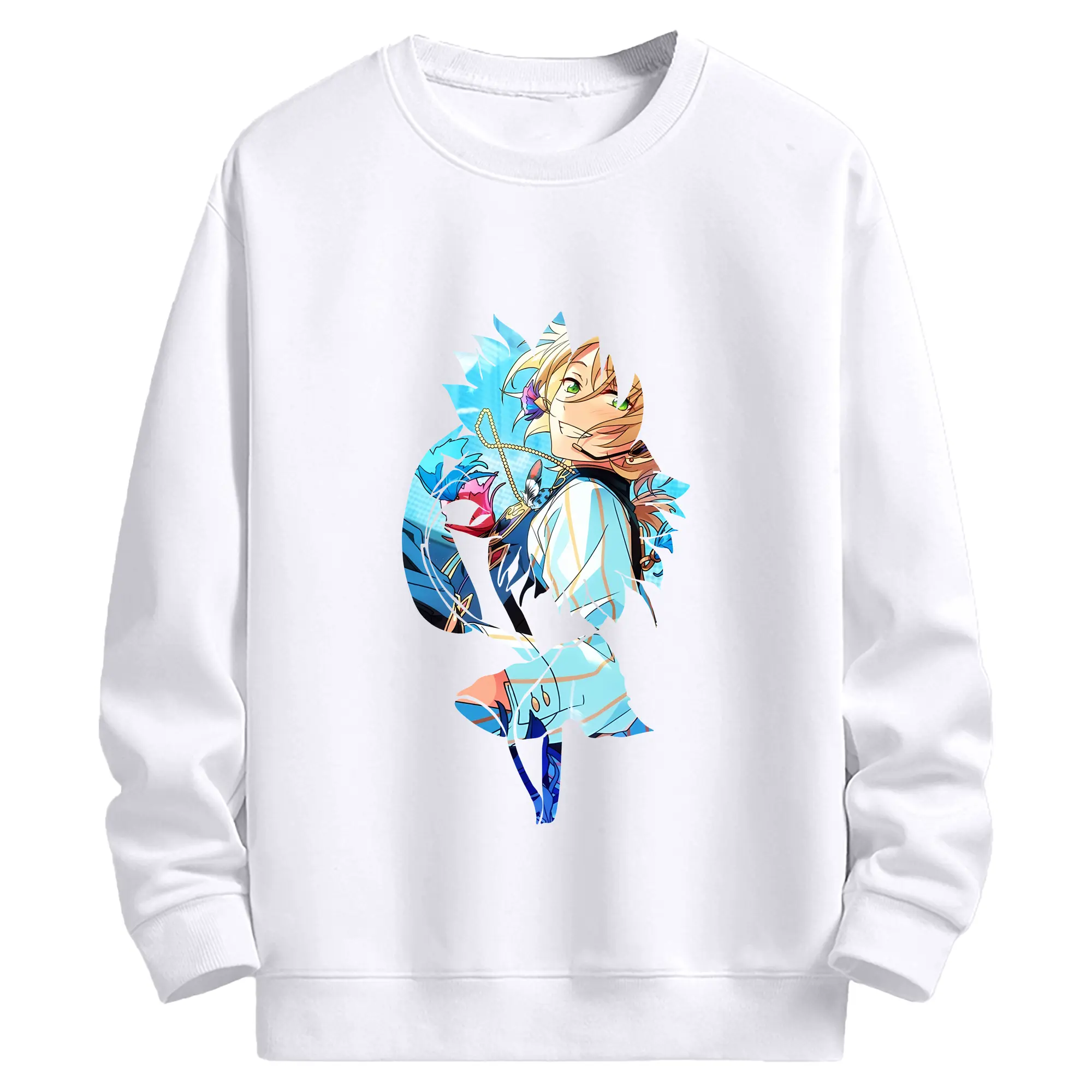 あんさん ぶる グッズ fine 天祥院英智 - 高品質 クルーネック スウェット ・ コットン59％ ポリエステル41％ ・ ユニセックス 長袖 トレーナー ・ カジュアル デイリー スポーツ 散歩用