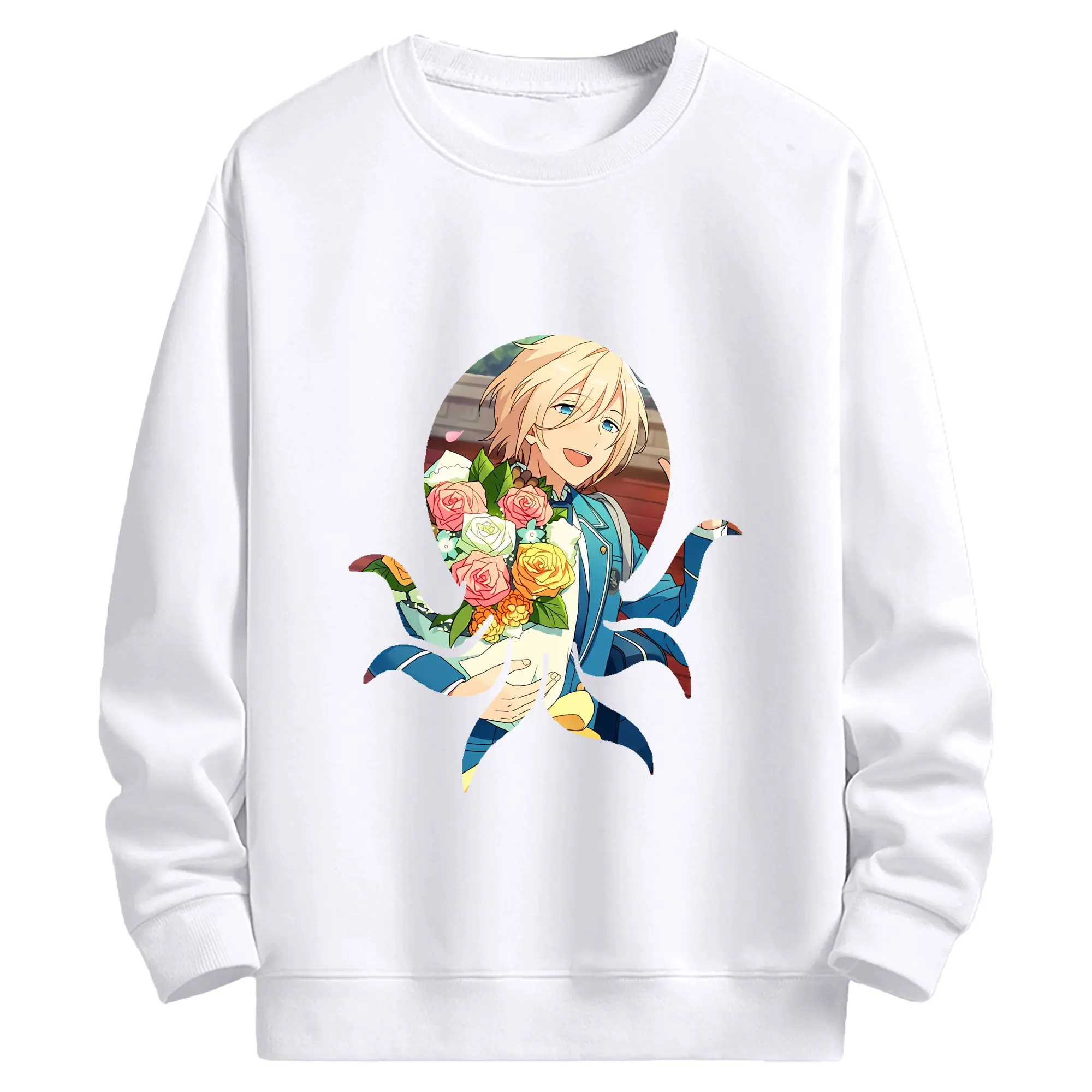 あんさん ぶる グッズ fine 天祥院英智 - 高品質 クルーネック スウェット ・ コットン59％ ポリエステル41％ ・ ユニセックス 長袖 トレーナー ・ カジュアル デイリー スポーツ 散歩用