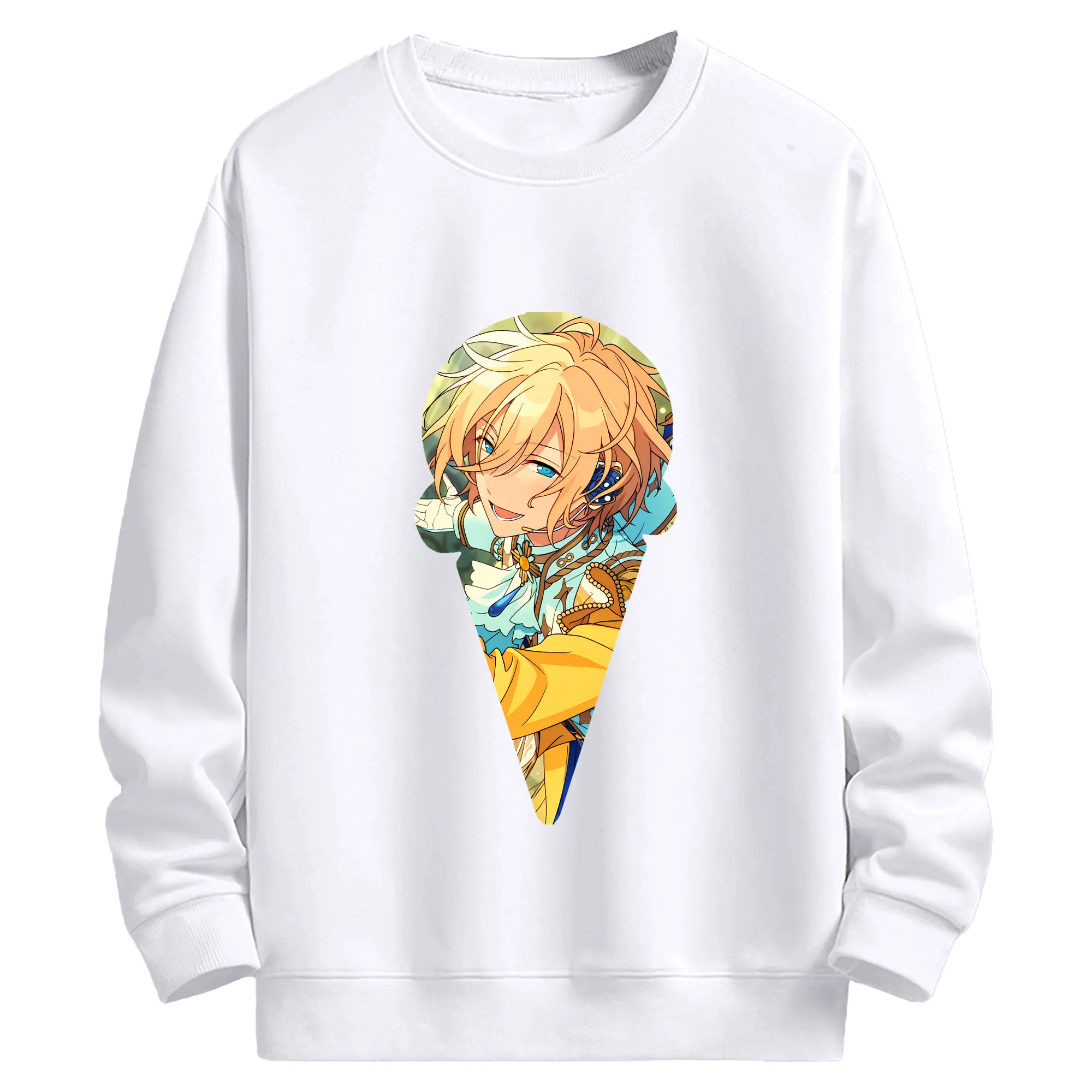 あんさん ぶる グッズ fine 天祥院英智 - 高品質 クルーネック スウェット ・ コットン59％ ポリエステル41％ ・ ユニセックス 長袖 トレーナー ・ カジュアル デイリー スポーツ 散歩用