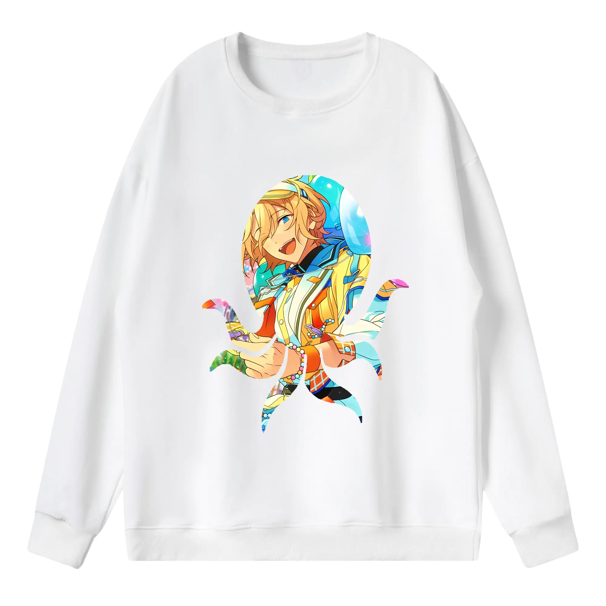 あんさん ぶる グッズ fine 天祥院英智 - 薄手 クルーネック スウェット 裏毛260g · ポリエステル 春秋向け カジュアル 男女兼用 · トレーナー デイリー スポーツ 散歩に最適