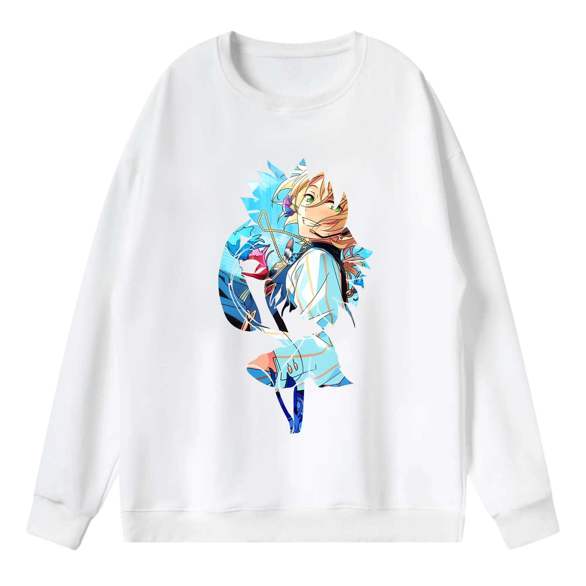 あんさん ぶる グッズ fine 天祥院英智 - 薄手 クルーネック スウェット 裏毛260g · ポリエステル 春秋向け カジュアル 男女兼用 · トレーナー デイリー スポーツ 散歩に最適