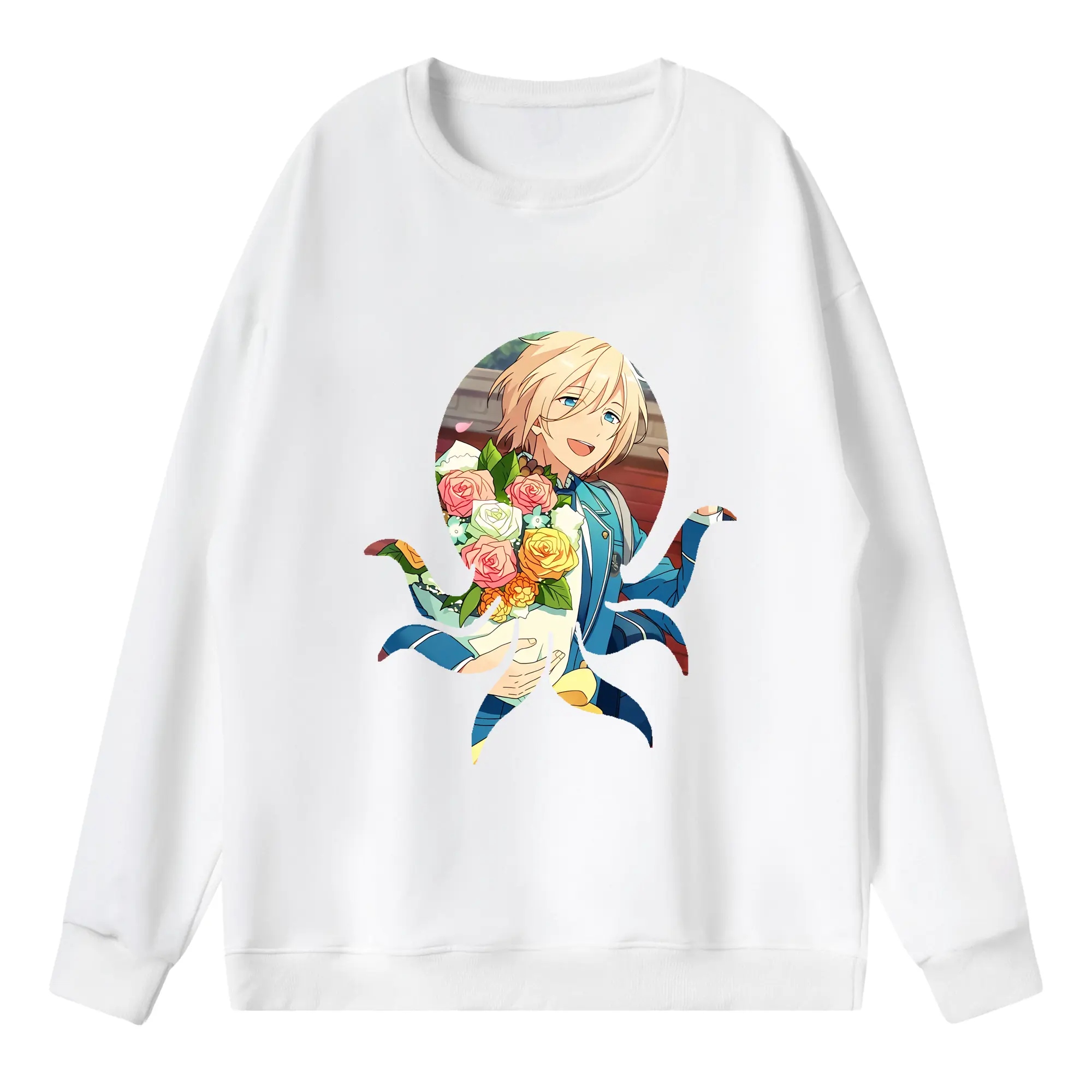 あんさん ぶる グッズ fine 天祥院英智 - 薄手 クルーネック スウェット 裏毛260g · ポリエステル 春秋向け カジュアル 男女兼用 · トレーナー デイリー スポーツ 散歩に最適