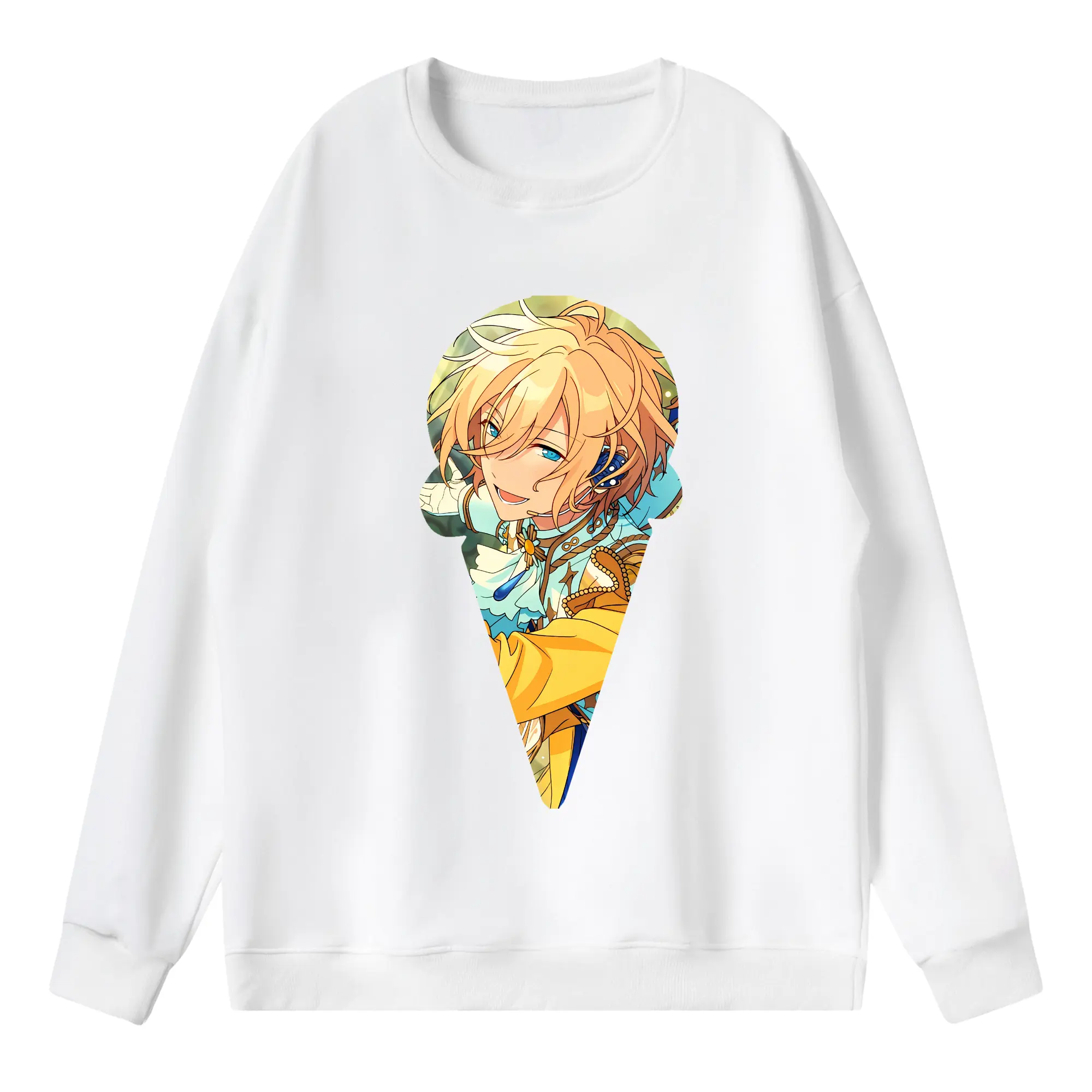 あんさん ぶる グッズ fine 天祥院英智 - 薄手 クルーネック スウェット 裏毛260g · ポリエステル 春秋向け カジュアル 男女兼用 · トレーナー デイリー スポーツ 散歩に最適