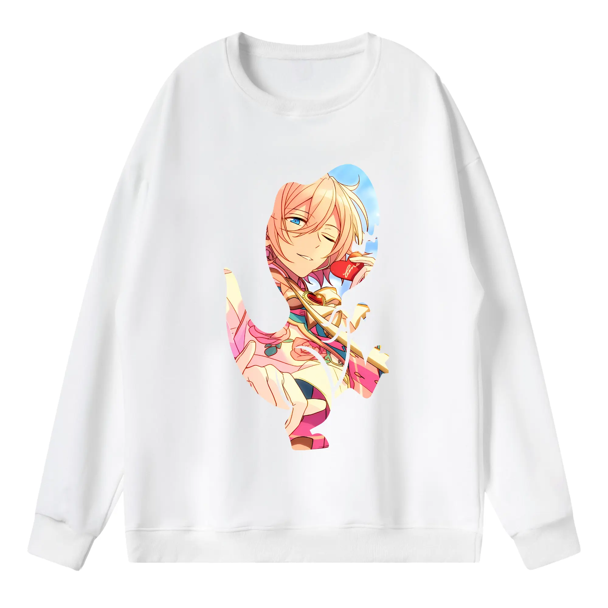 あんさん ぶる グッズ fine 天祥院英智 - 薄手 クルーネック スウェット 裏毛260g · ポリエステル 春秋向け カジュアル 男女兼用 · トレーナー デイリー スポーツ 散歩に最適