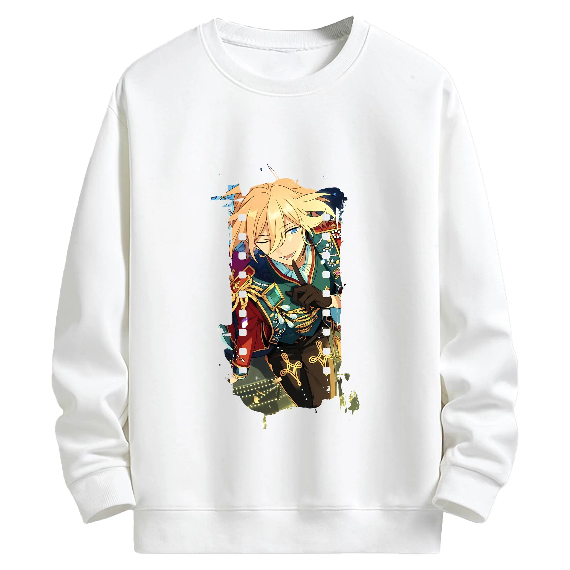 あんさん ぶる グッズ fine 天祥院英智 - キッズ クルーネックスウェットシャツ ・ フロントプリント ・ 綿80％ ポリエステル20％ ・ 快適 通学 スポーツ 日常使い お散歩用