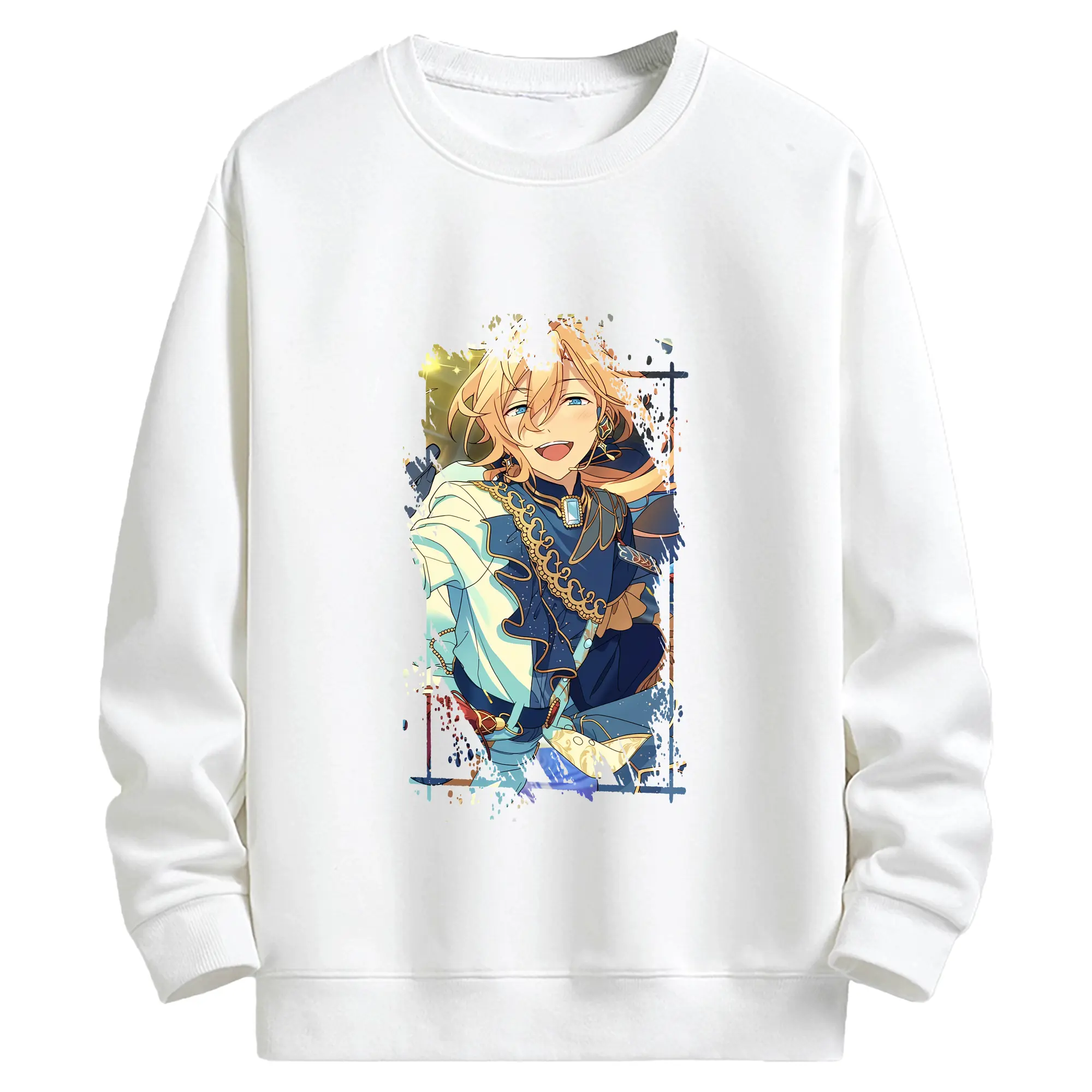 あんさん ぶる グッズ fine 天祥院英智 - キッズ クルーネックスウェットシャツ ・ フロントプリント ・ 綿80％ ポリエステル20％ ・ 快適 通学 スポーツ 日常使い お散歩用