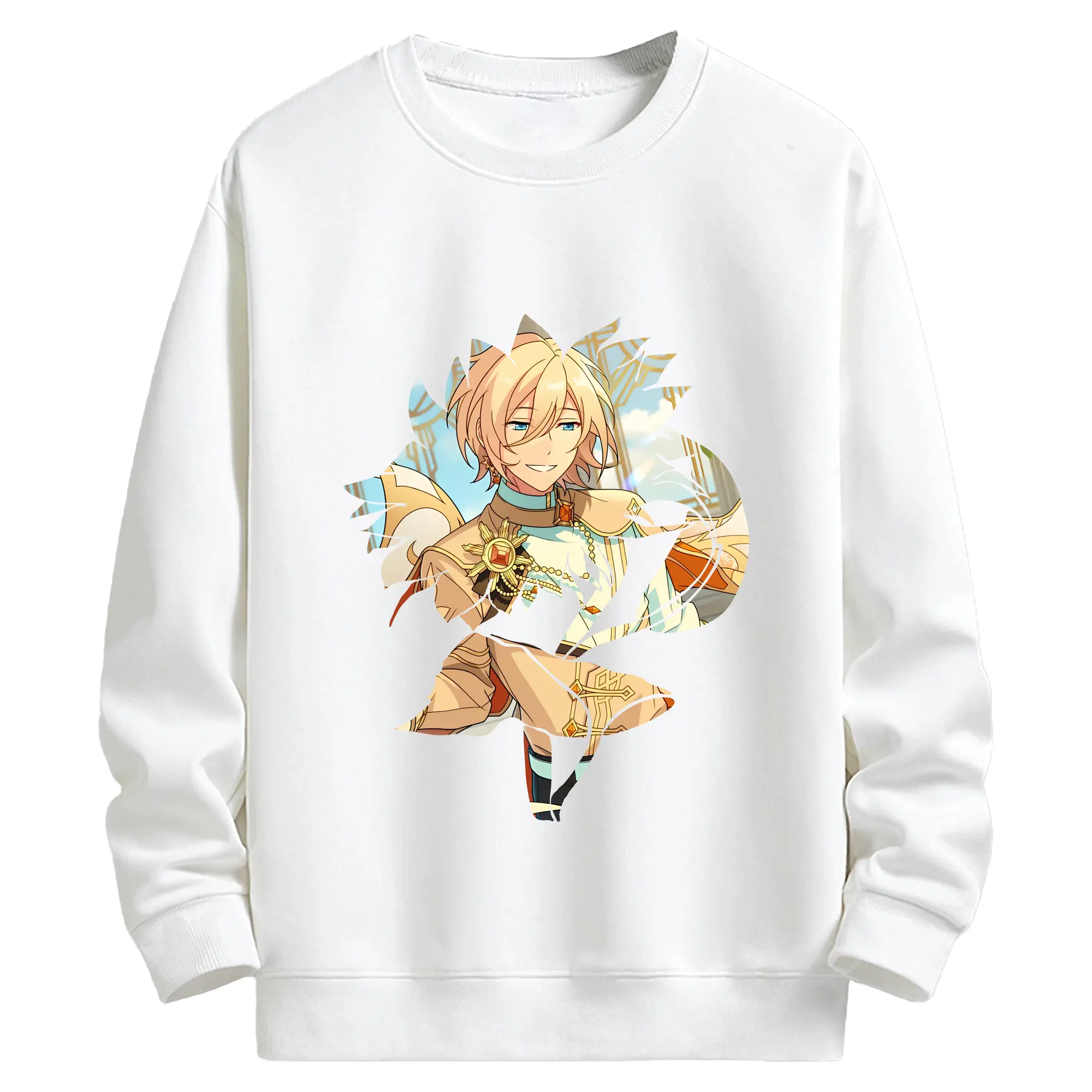 あんさん ぶる グッズ fine 天祥院英智 - キッズ クルーネックスウェットシャツ ・ フロントプリント ・ 綿80％ ポリエステル20％ ・ 快適 通学 スポーツ 日常使い お散歩用