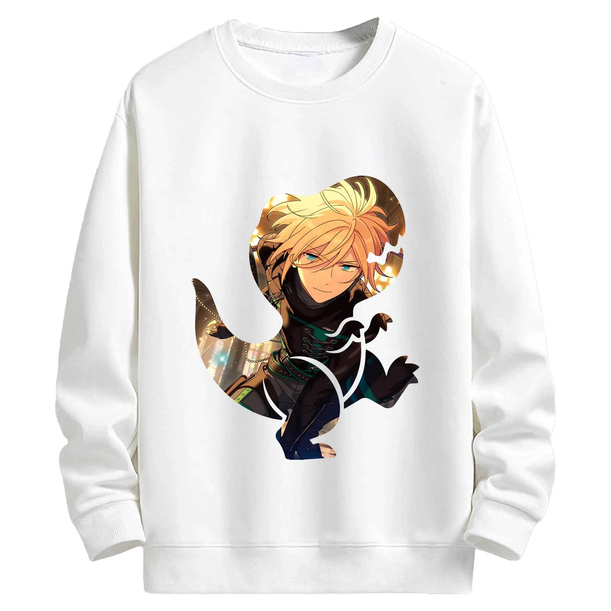 あんさん ぶる グッズ fine 天祥院英智 - キッズ クルーネックスウェットシャツ ・ フロントプリント ・ 綿80％ ポリエステル20％ ・ 快適 通学 スポーツ 日常使い お散歩用