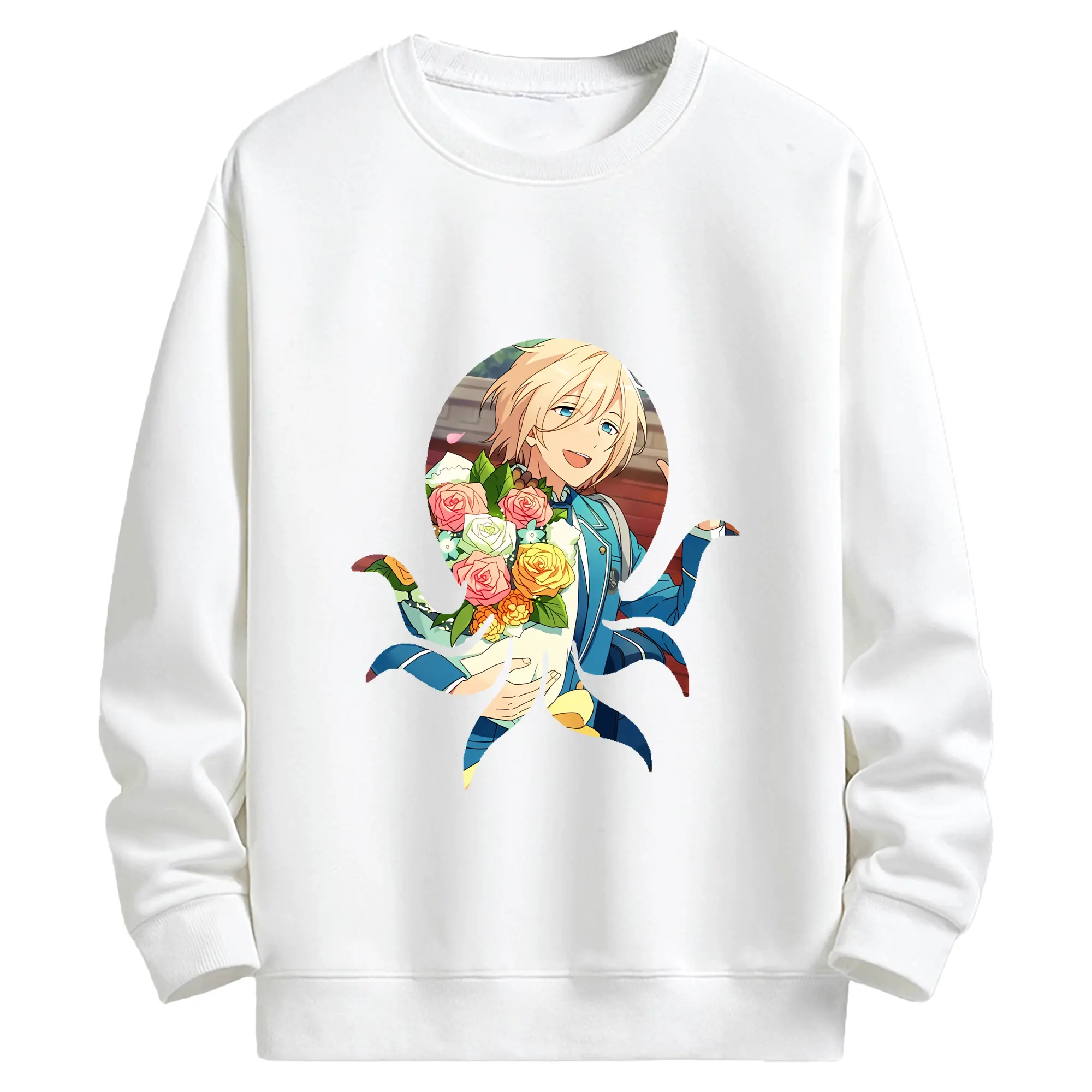 あんさん ぶる グッズ fine 天祥院英智 - キッズ クルーネックスウェットシャツ ・ フロントプリント ・ 綿80％ ポリエステル20％ ・ 快適 通学 スポーツ 日常使い お散歩用