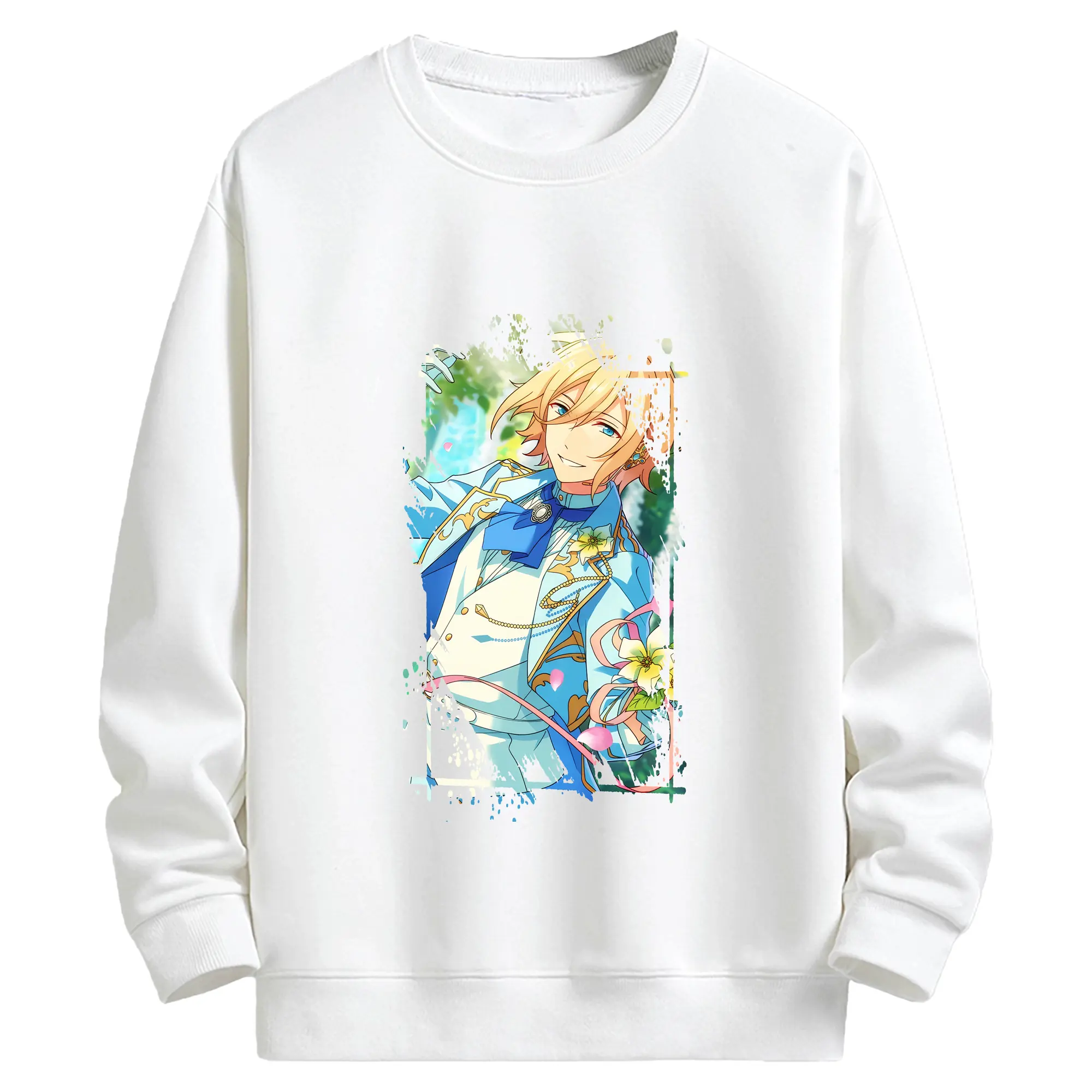 あんさん ぶる グッズ fine 天祥院英智 - キッズ クルーネックスウェットシャツ ・ フロントプリント ・ 綿80％ ポリエステル20％ ・ 快適 通学 スポーツ 日常使い お散歩用