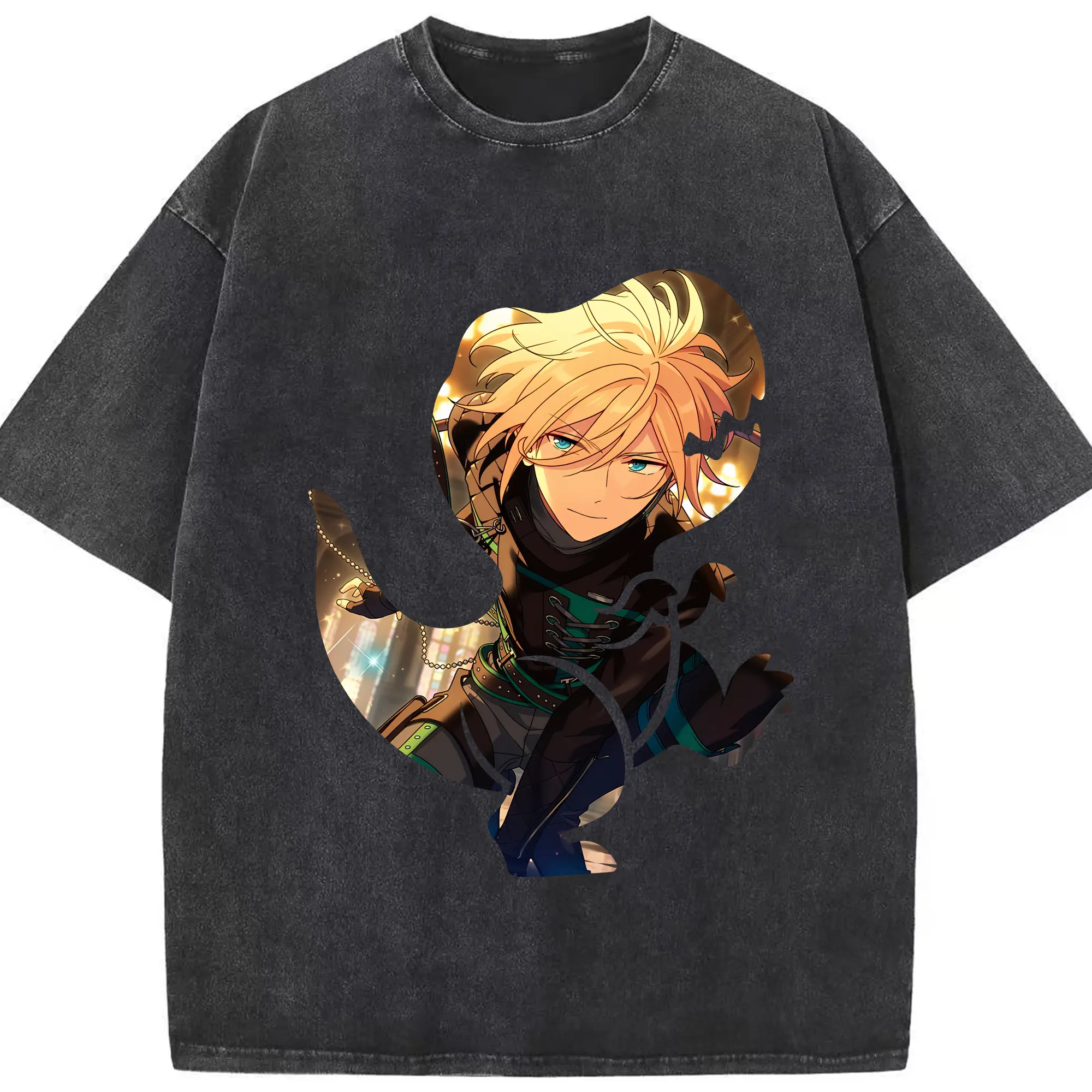 あんさん ぶる グッズ fine 天祥院英智 - 綿100％ ヴィンテージ風 半袖Tシャツ ・ フロントプリント ・ 柔らか肌触り ・ 通気性 快適 ・ スポーツ カジュアル 外出用