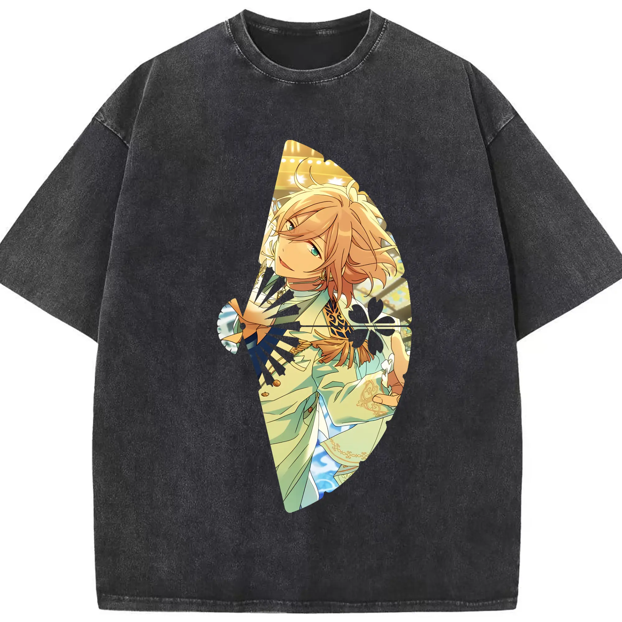 あんさん ぶる グッズ fine 天祥院英智 - 綿100％ ヴィンテージ風 半袖Tシャツ ・ フロントプリント ・ 柔らか肌触り ・ 通気性 快適 ・ スポーツ カジュアル 外出用