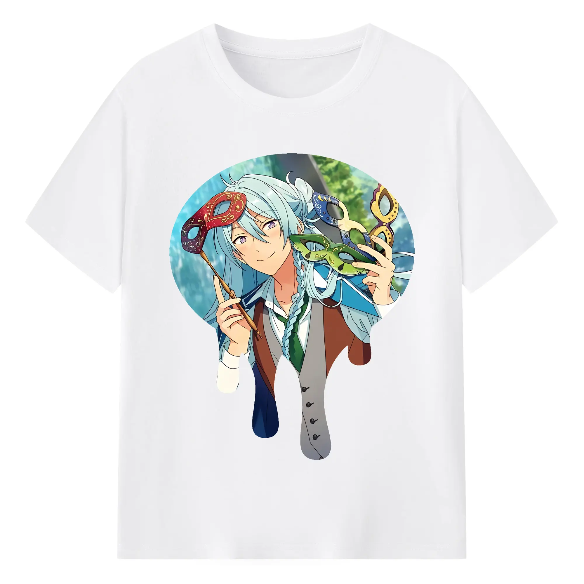 あんさん ぶる グッズ fine 日日樹渉 - 綿100％ 半袖Tシャツ ・ フロントプリント ・ 快適 通気性 ・ 日常使い 散歩 スポーツ用